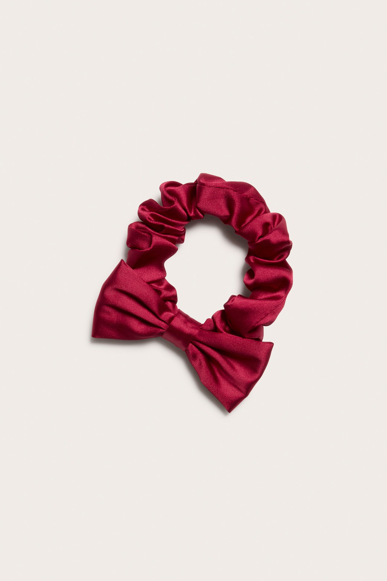 Scrunchie med rosett - Röd - 1