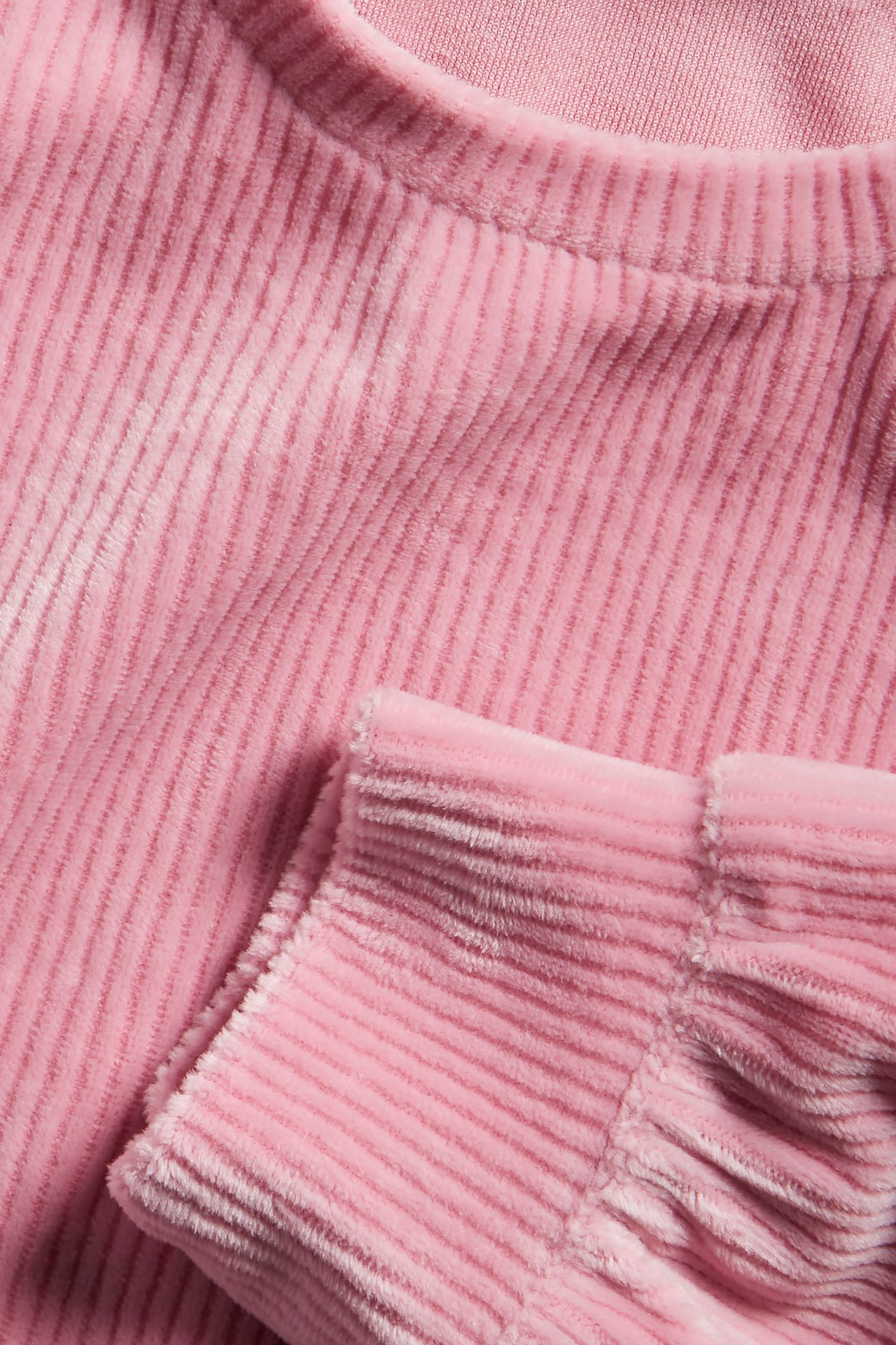 Veluuricollegepaita röyhelöillä - Pinkki - 5