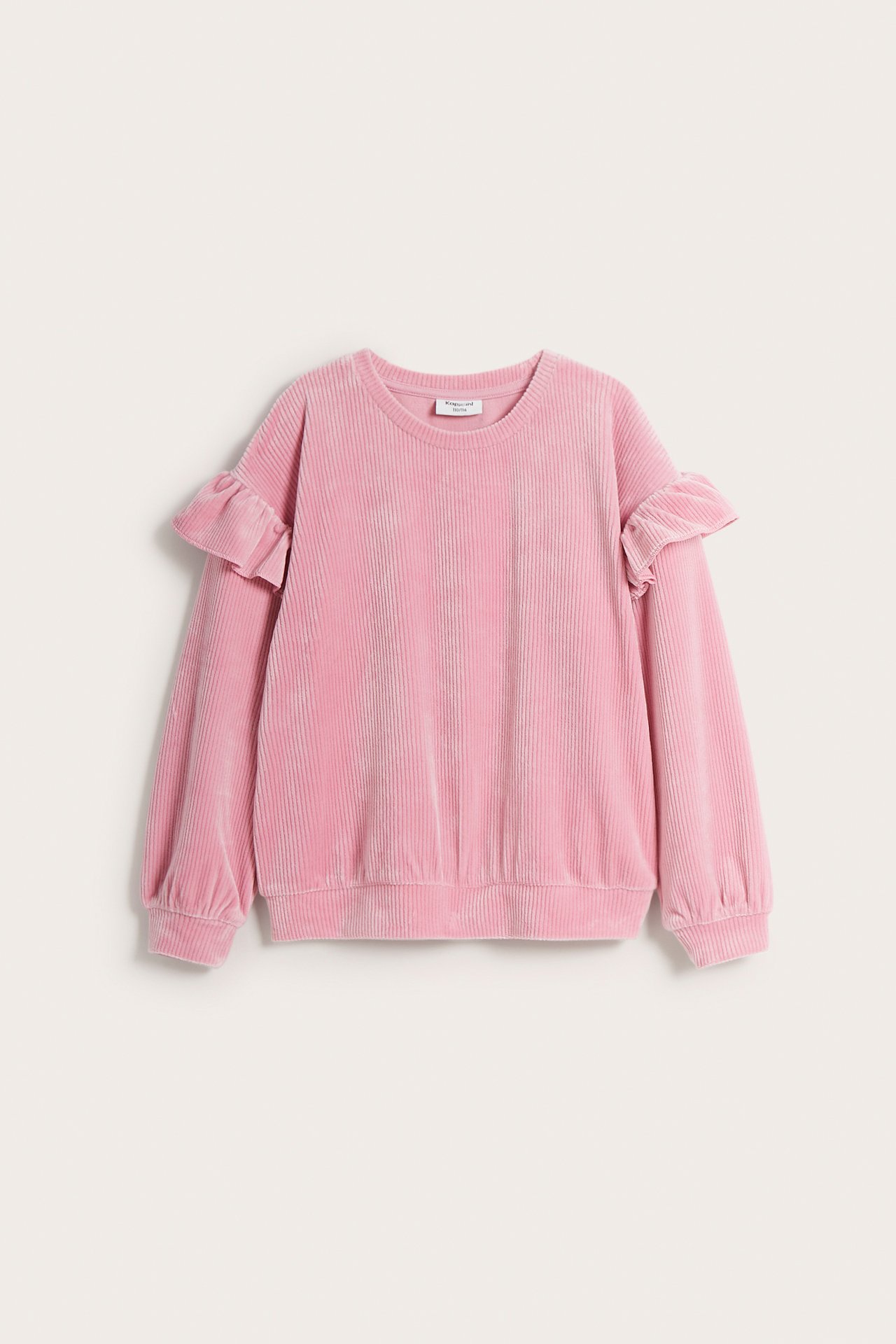 Veluuricollegepaita röyhelöillä - Pinkki - 6