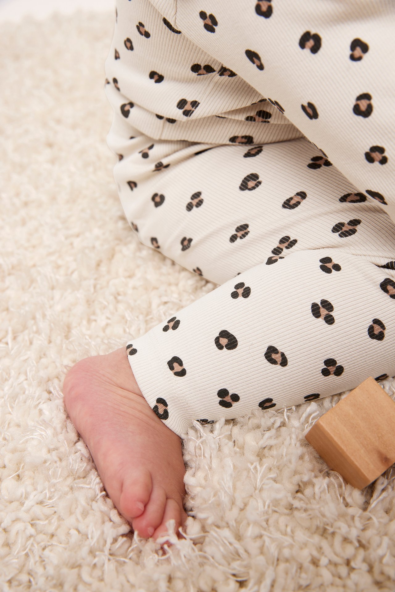 Legginsy we wzory, dla niemowląt - Beżowy - 3