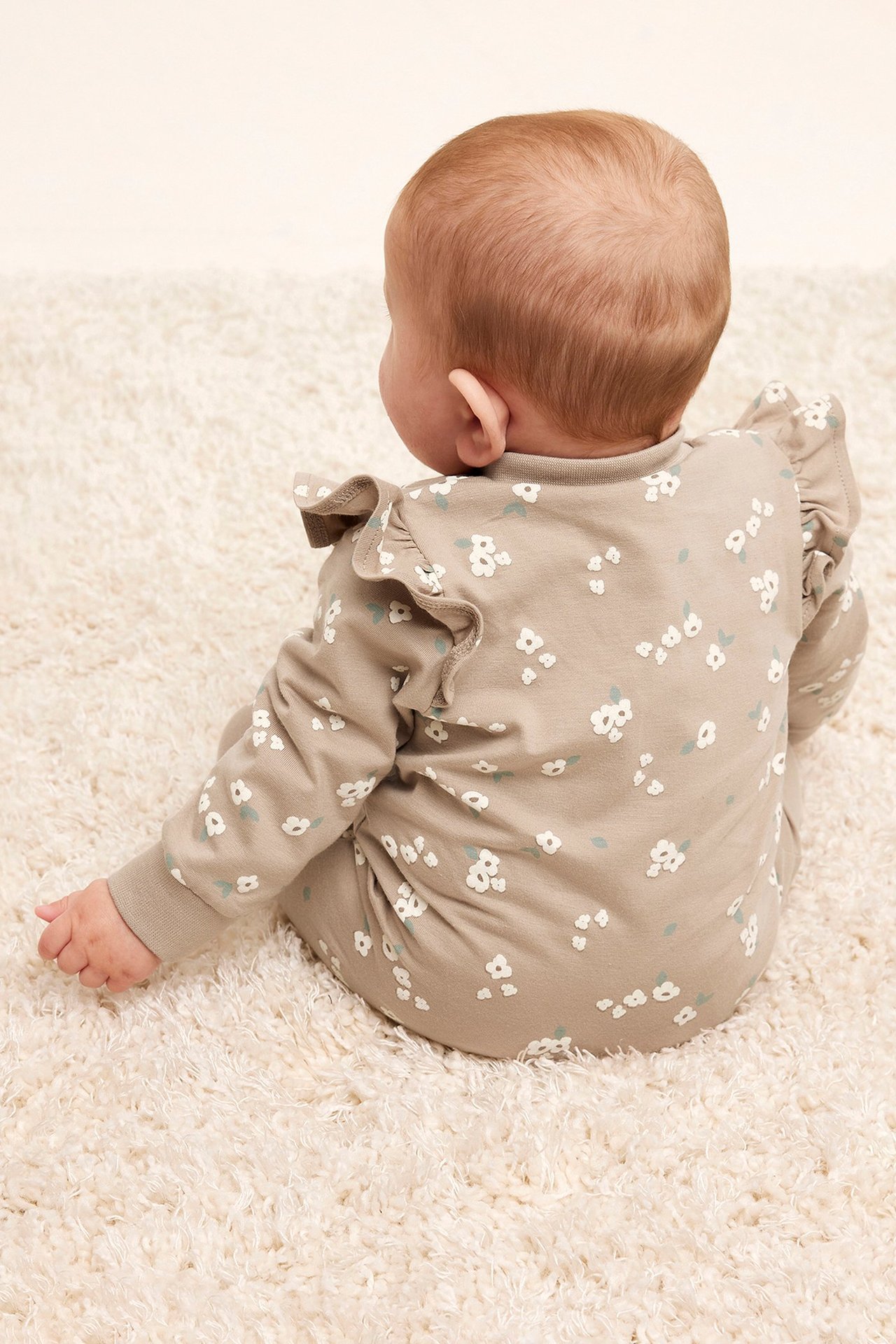 Blommig pyjamas 2-pack baby - Beige - 8