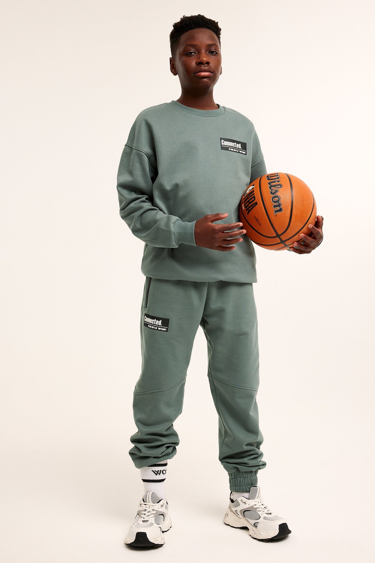 Spodnie dresowe - Zielony khaki - 2