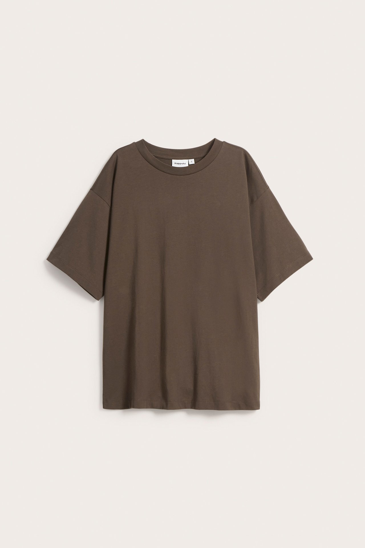 Oversized T-shirt - Mörkbrun - 6