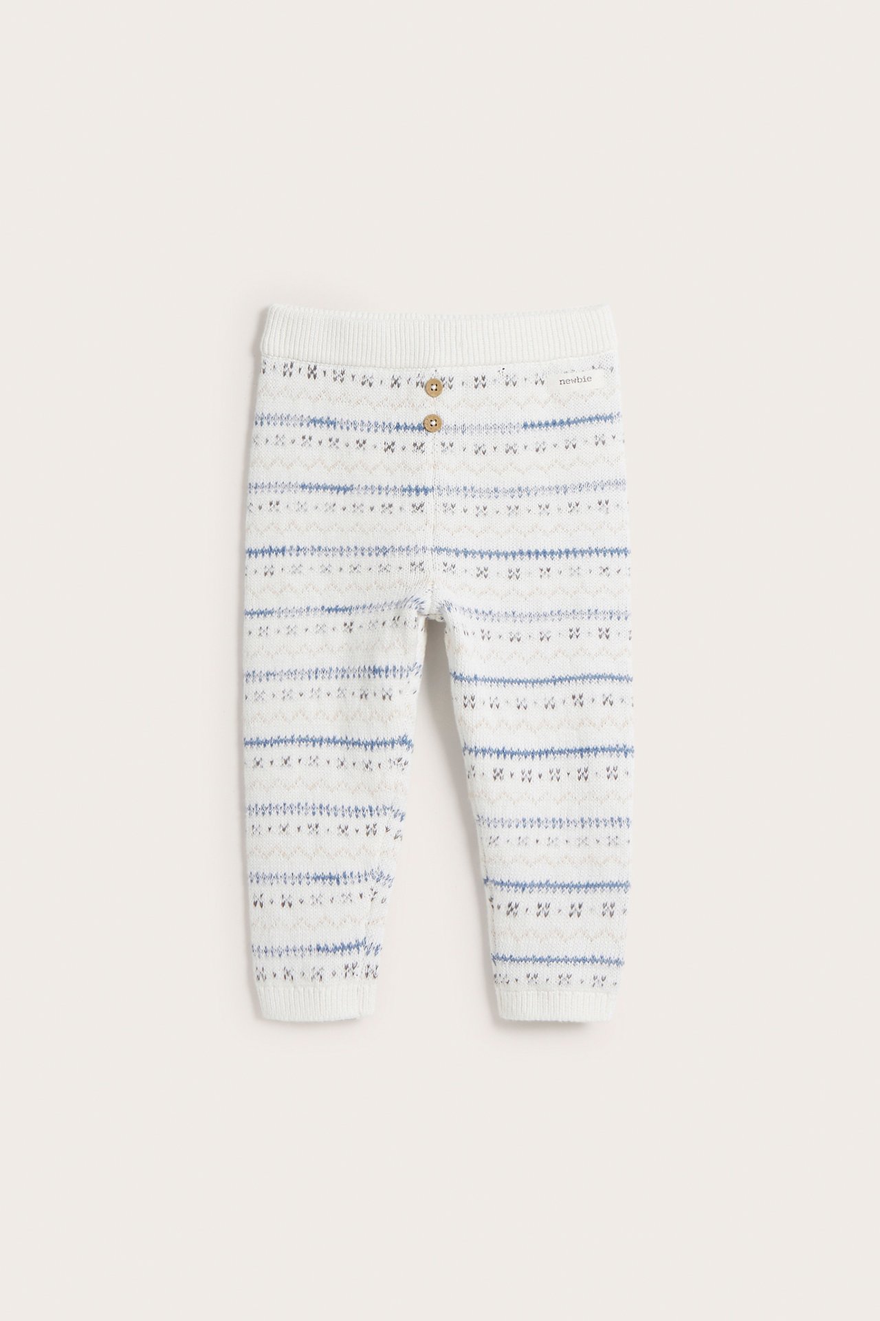 Legginsy z żakardowej dzianiny - Offwhite - 2