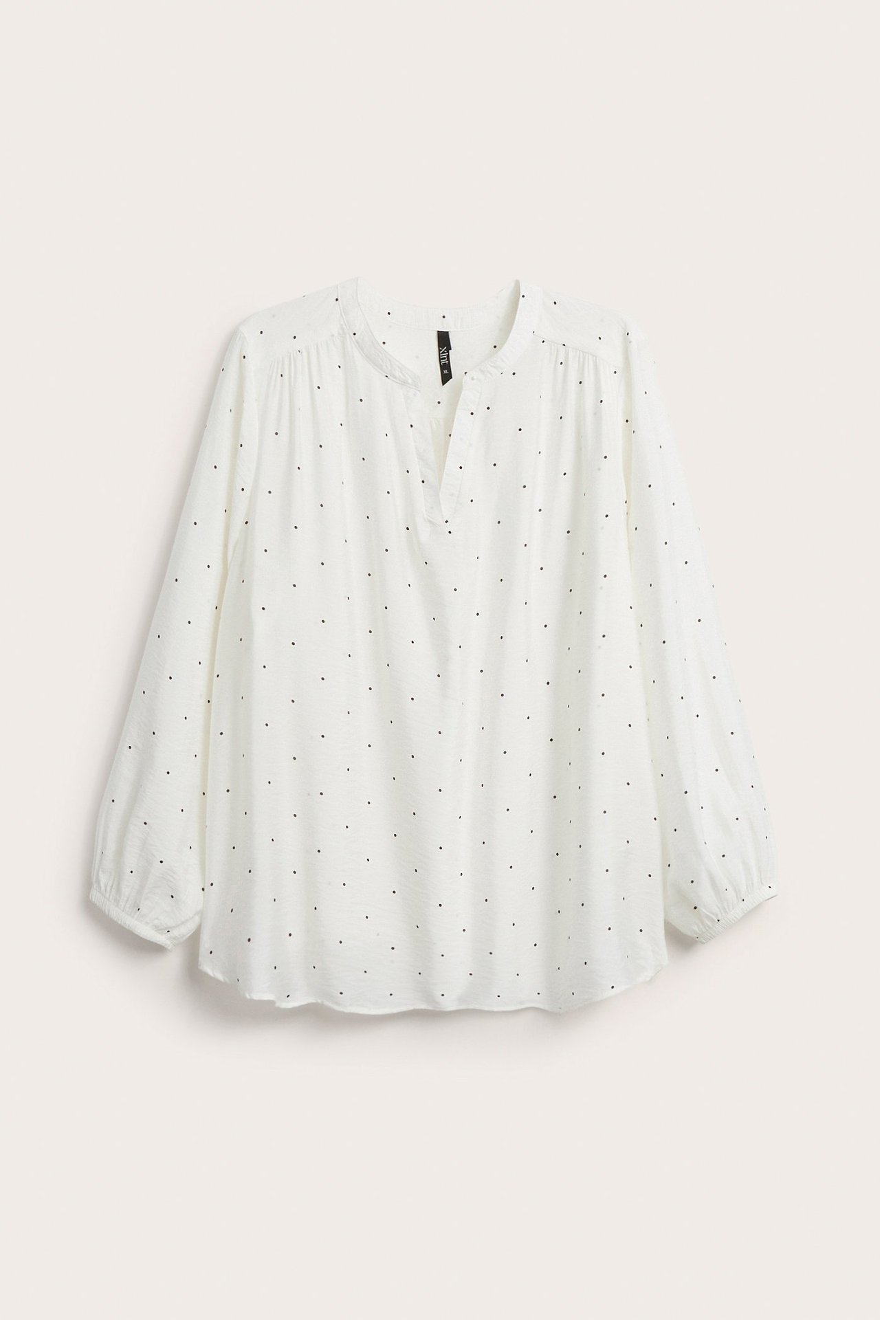 Mønstret bluse - Offwhite - 3