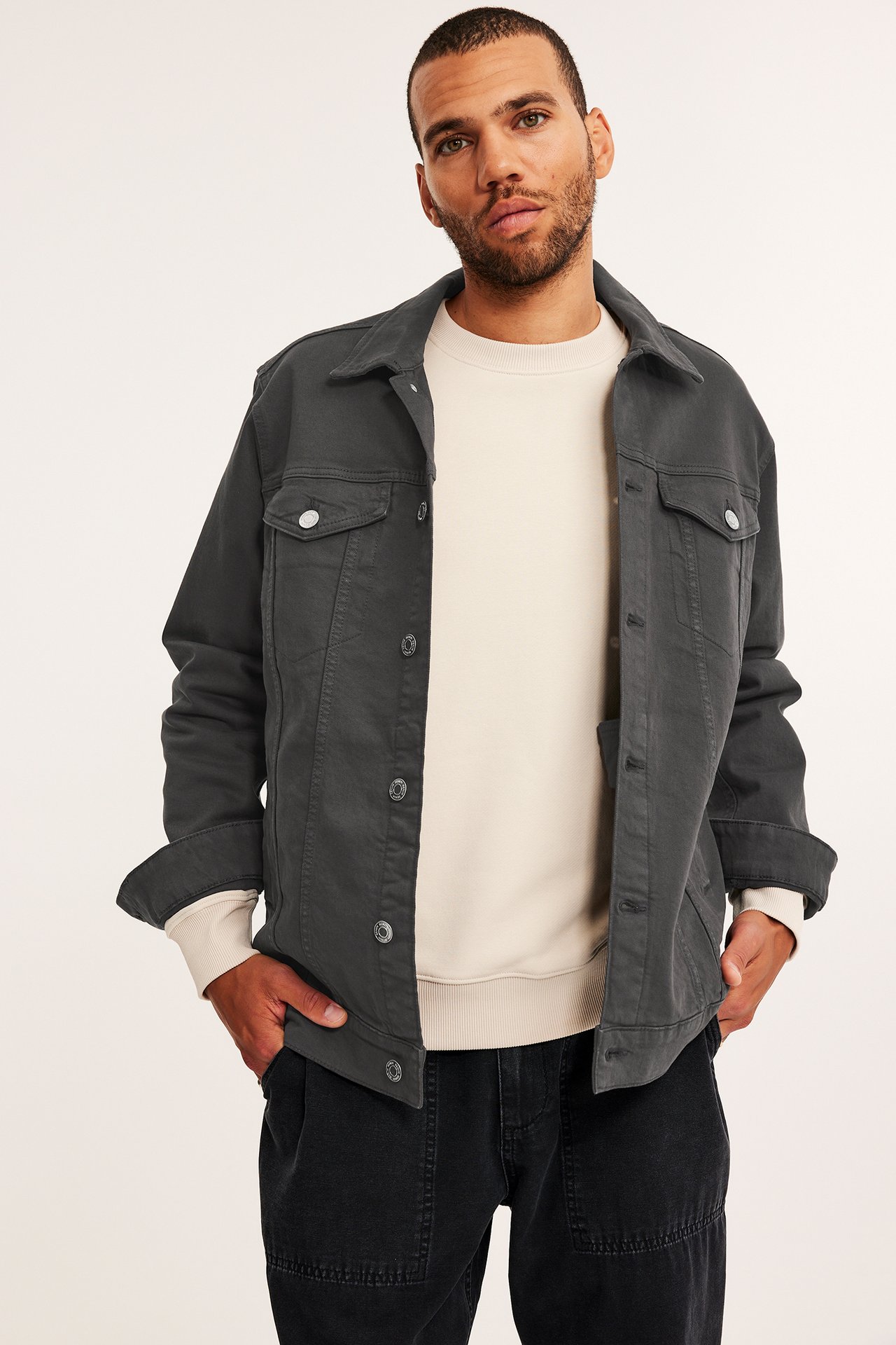 Jeansjacka - Svart - 9