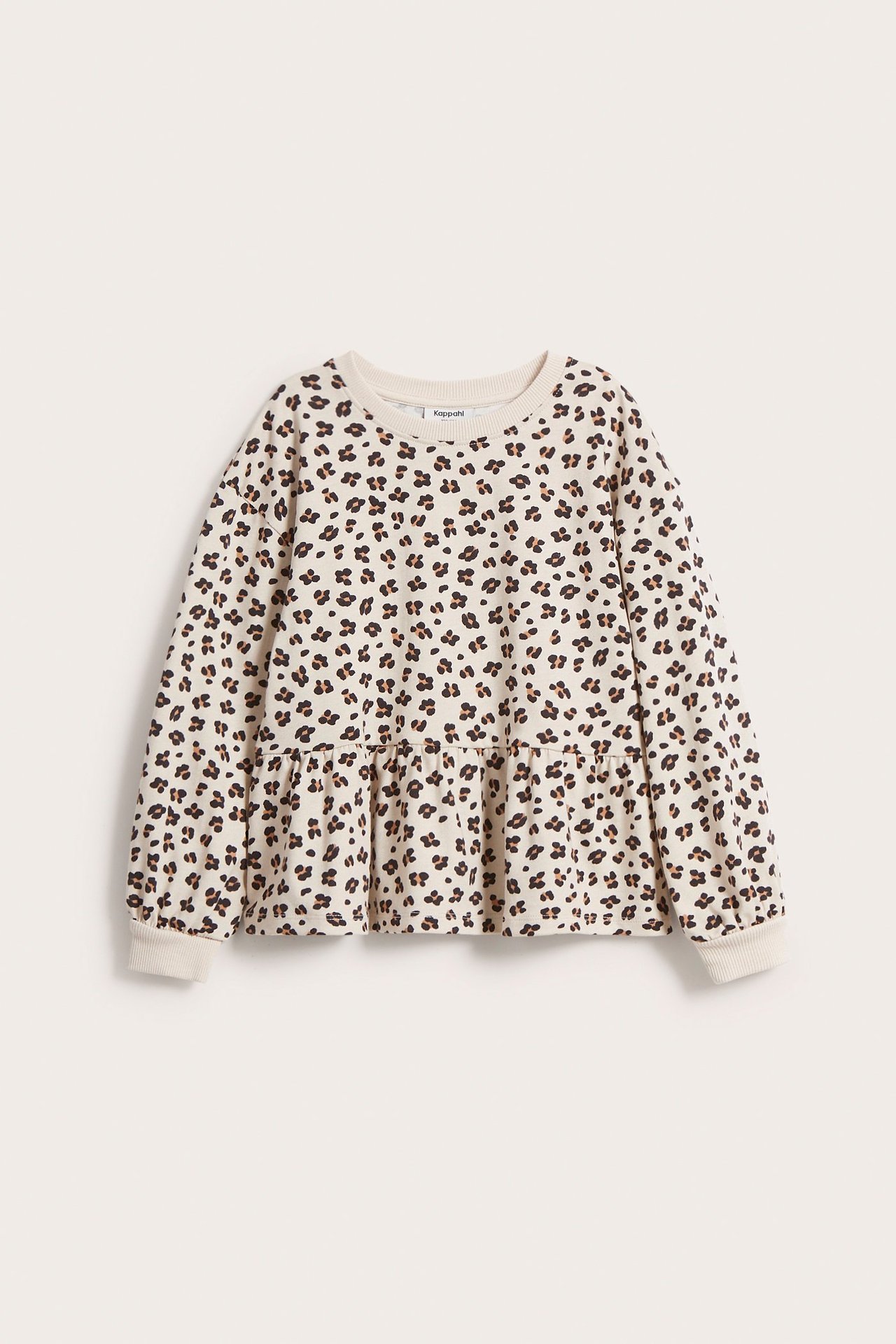 Leopardmönstrad topp - Beige - 2