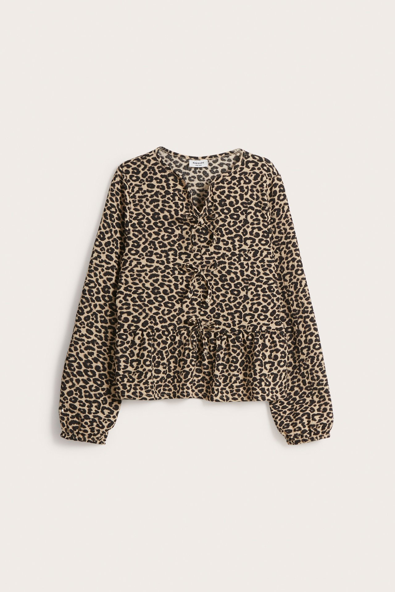 Leopardmönstrad blus - Beige - 7