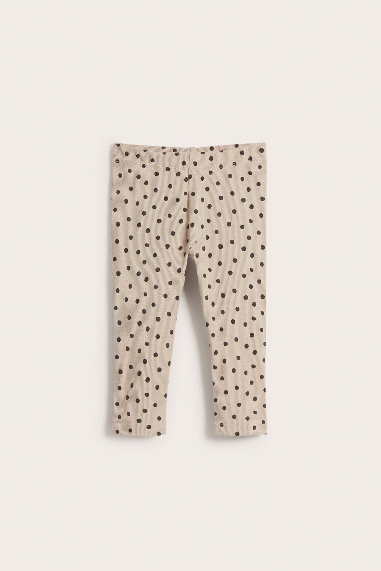 Ribbede leggings - Beige - 2