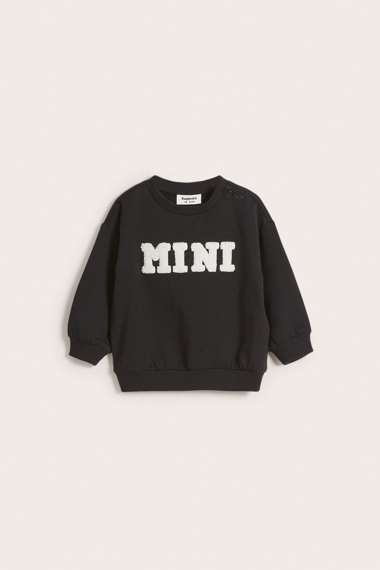 Sweatshirt med applikasjon - Svart - 2