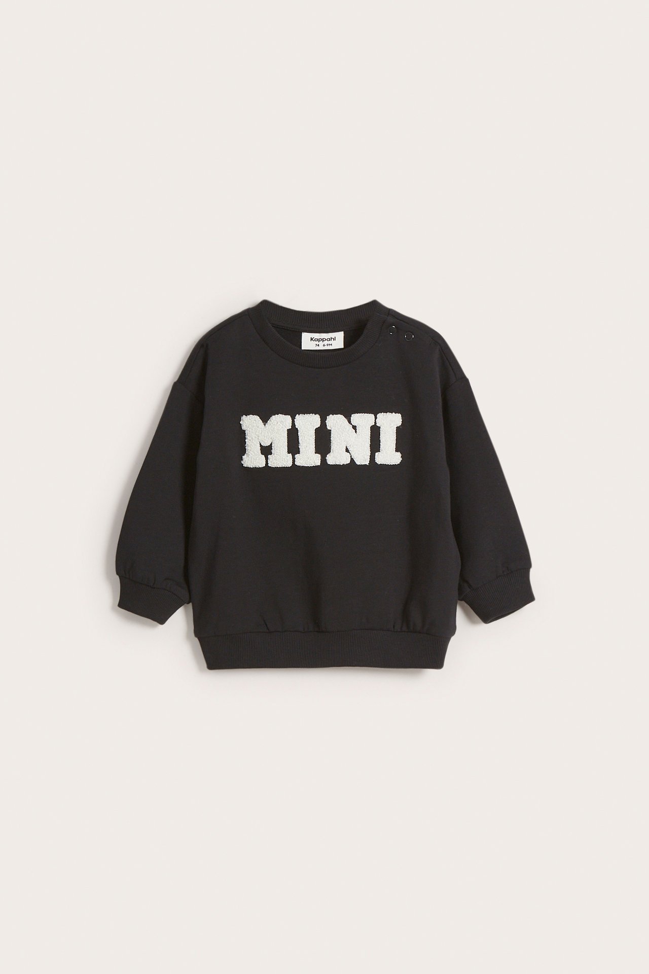 Sweatshirt med applikation - Svart - 5