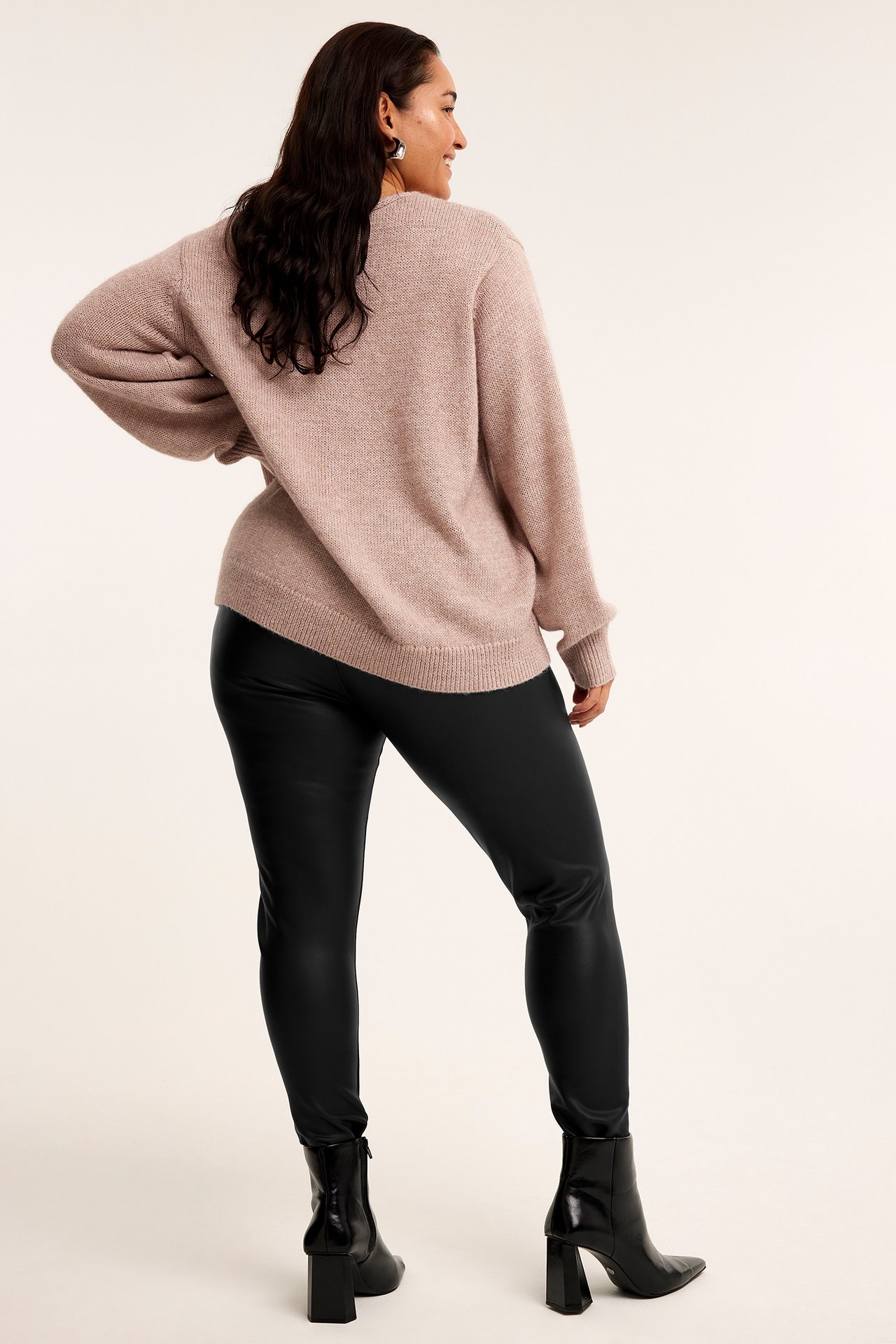 Leggings i läderimitation - Svart - 173cm / Storlek: XL - 6