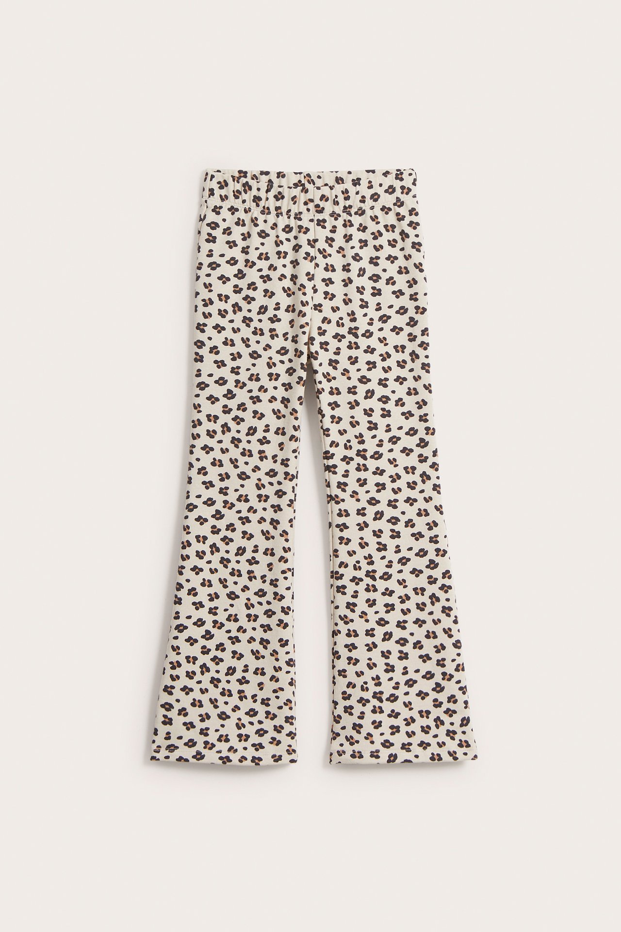 Lämpimät alaspäin levenevät leggingsit - Beige - 2