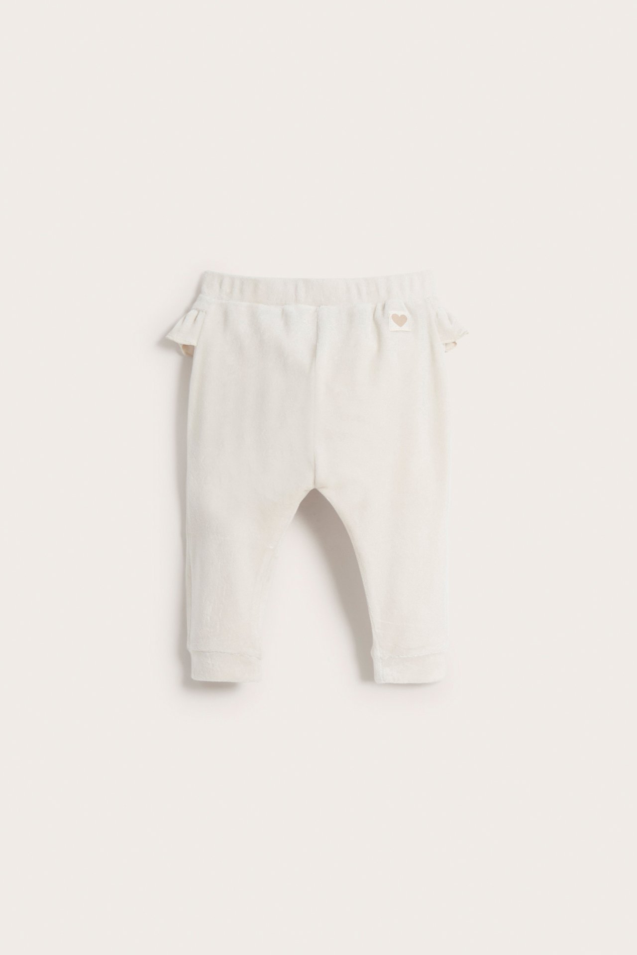 Pikkulasten olohousut, materiaalina veluuri - Vaaleanbeige - 4