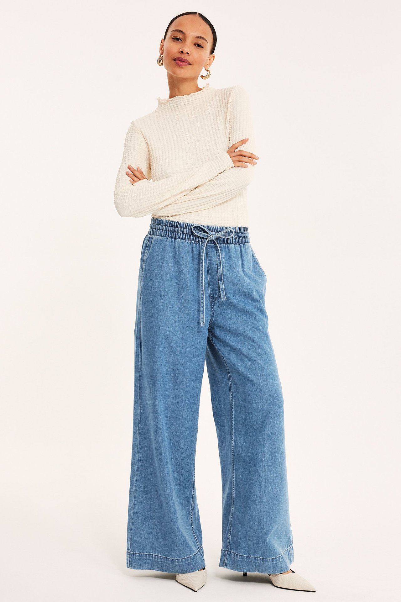 Wide jeans high waist - Denim - 174cm / Storlek: 38 - 1