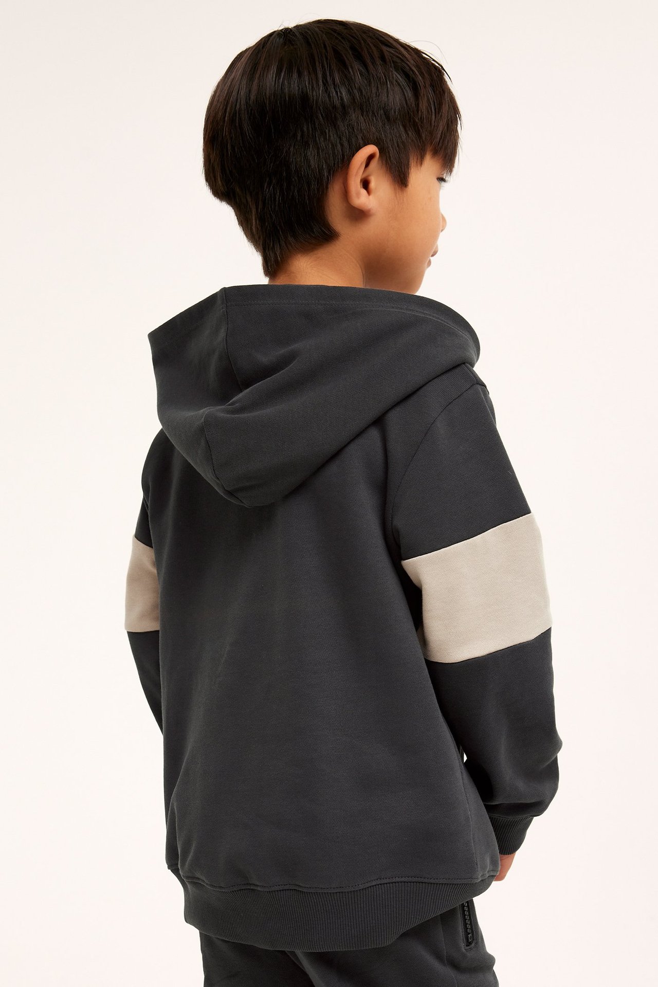 Blockfärgad hoodie