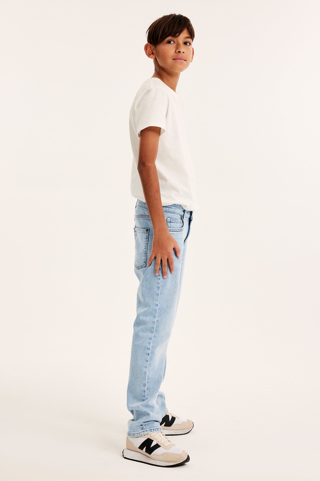 Straight jeans mid waist - Jasny dżins - 5