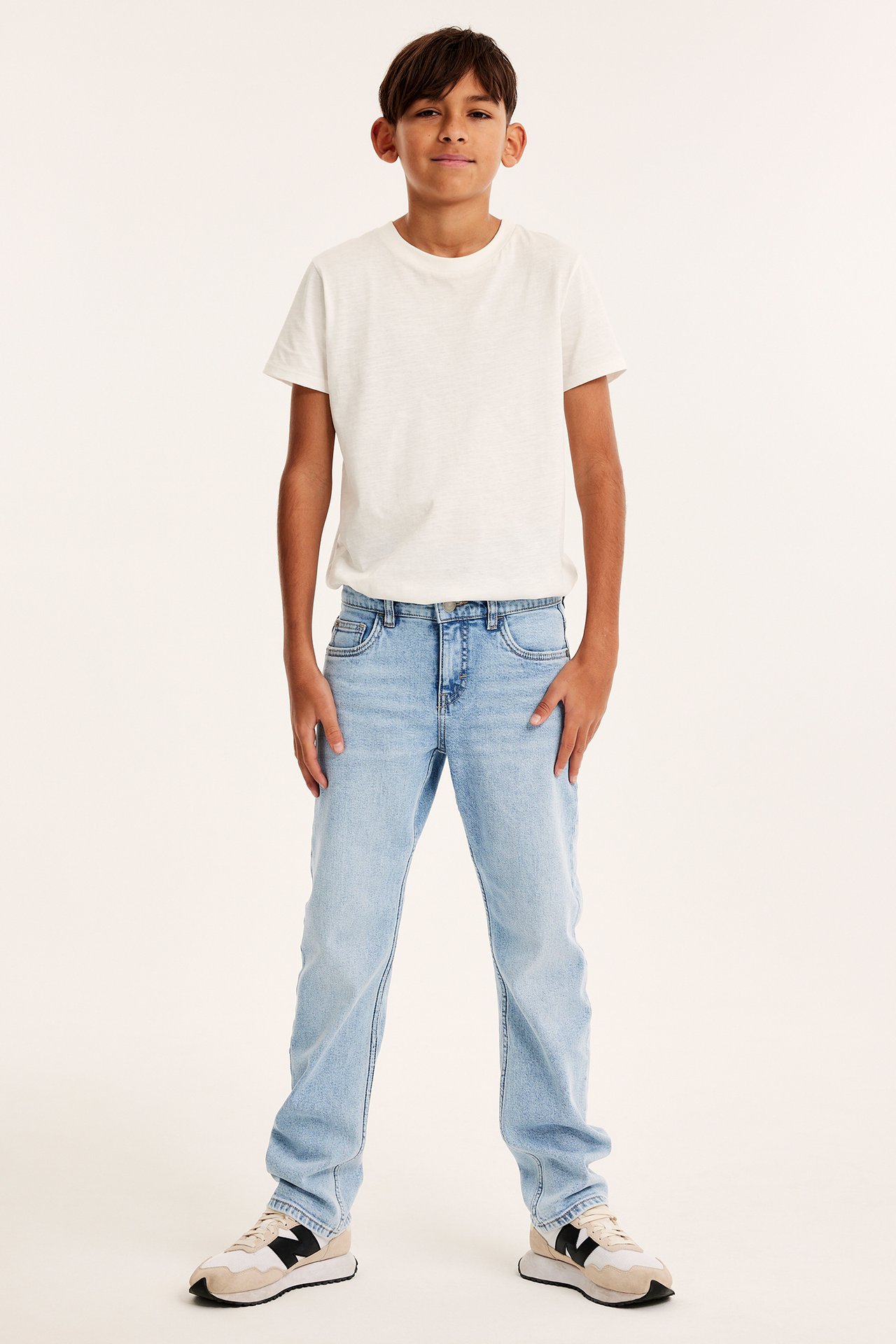 Straight jeans mid waist - Ljus denim - 1