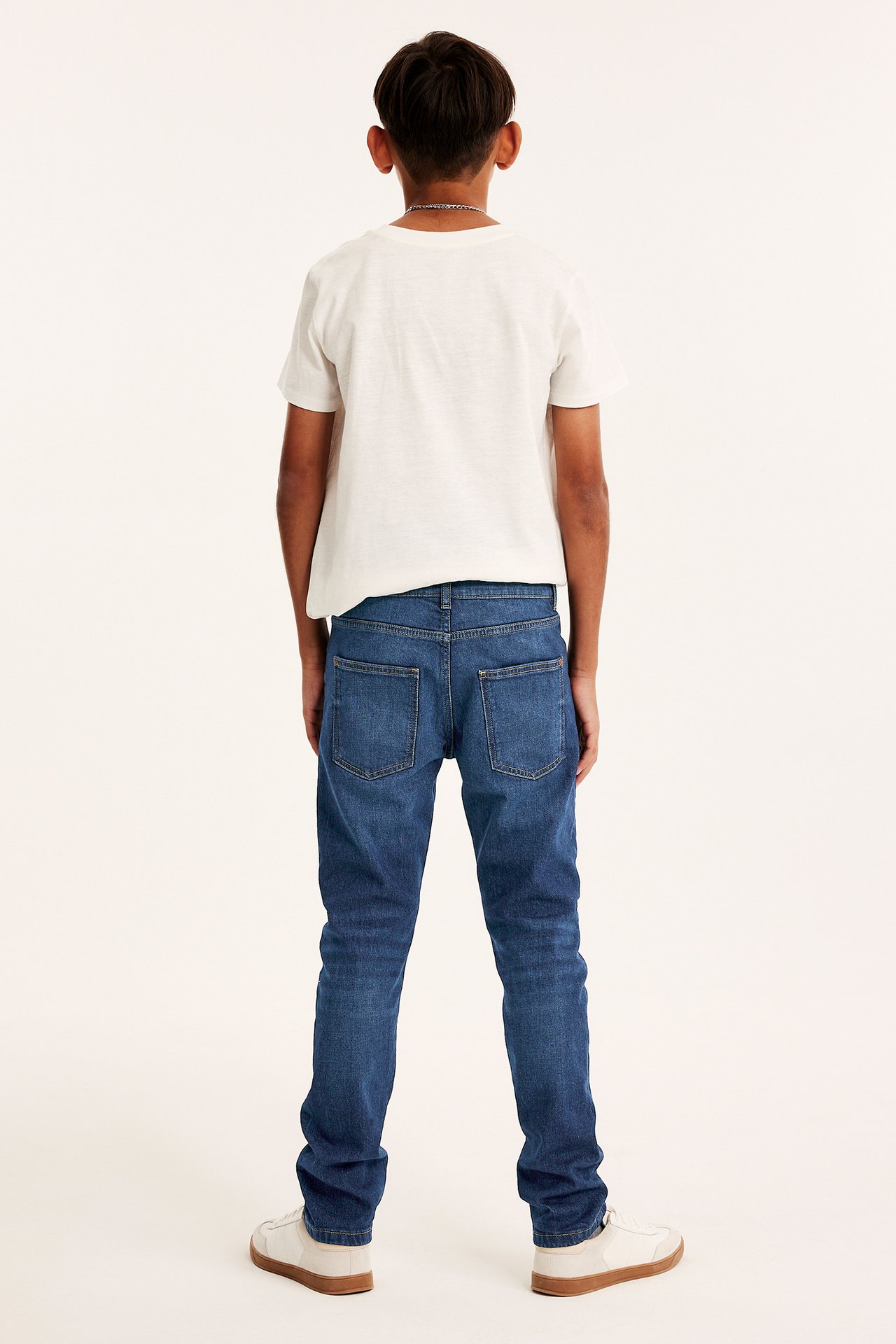 Slim jeans mid waist - Mörk denim - 8