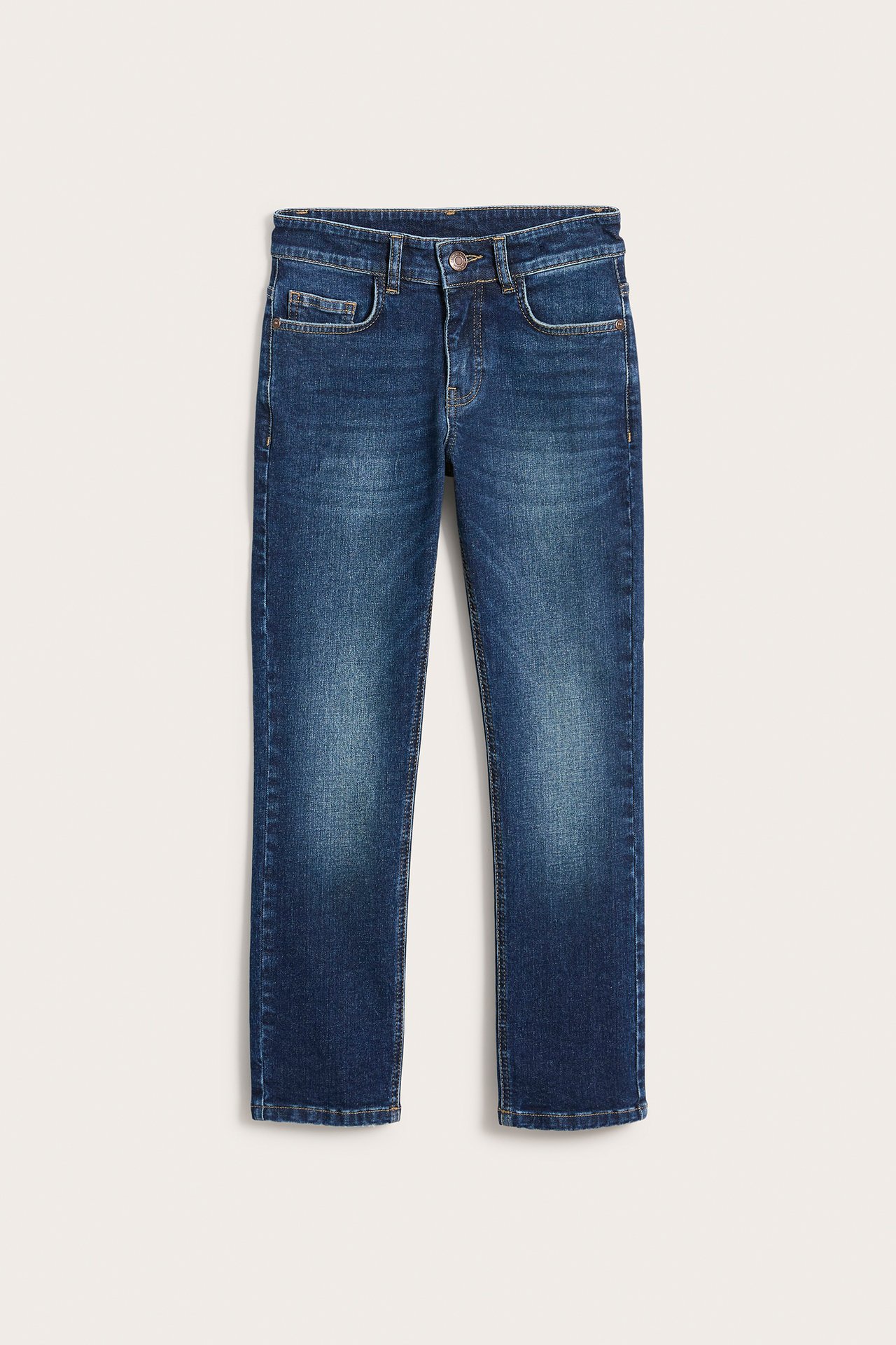 Slim jeans mid waist - Mörkblå - 2