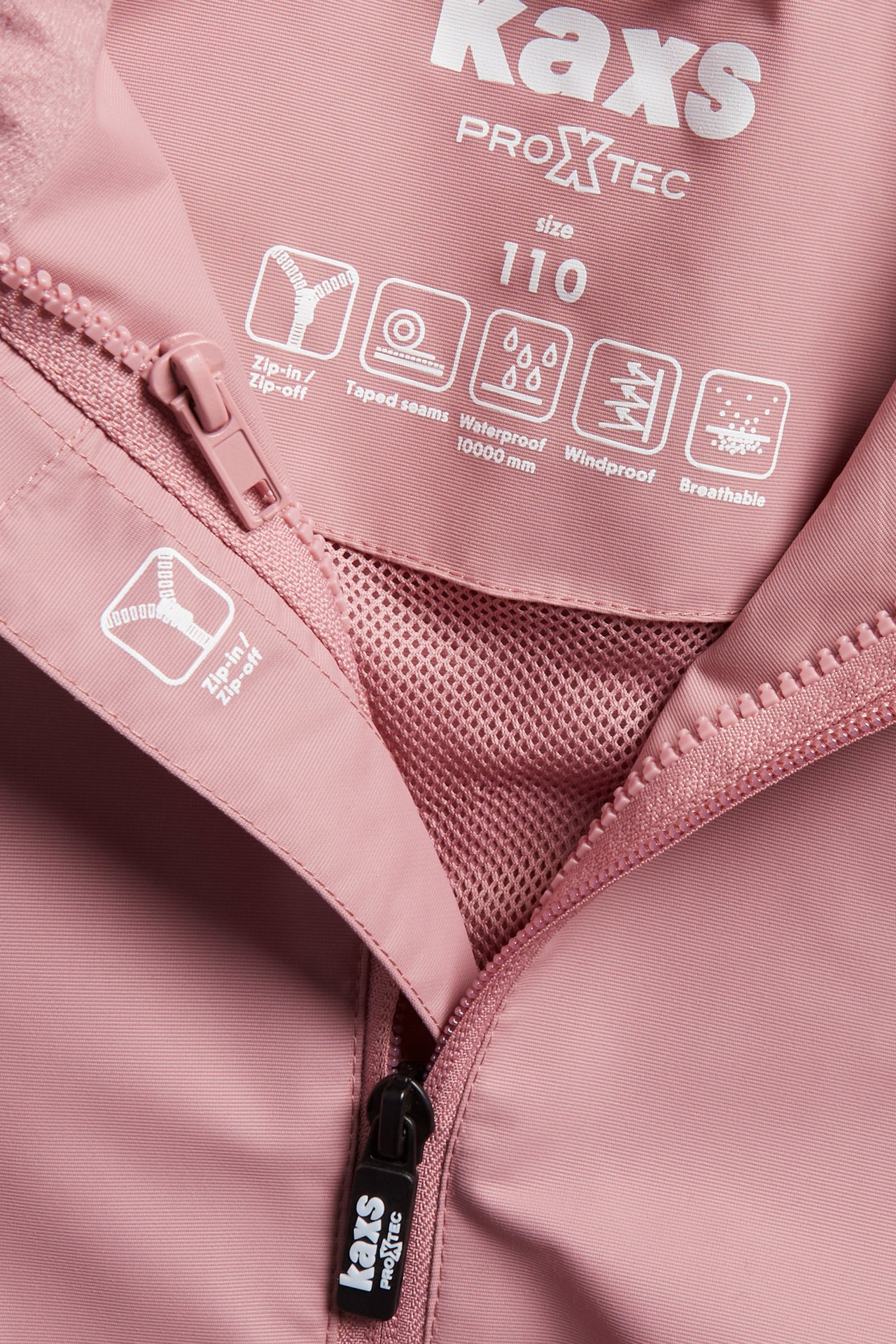 Vedenpitävä Kaxs Proxtecin zip-in/zip-off-kuoritakki - Pinkki - 10