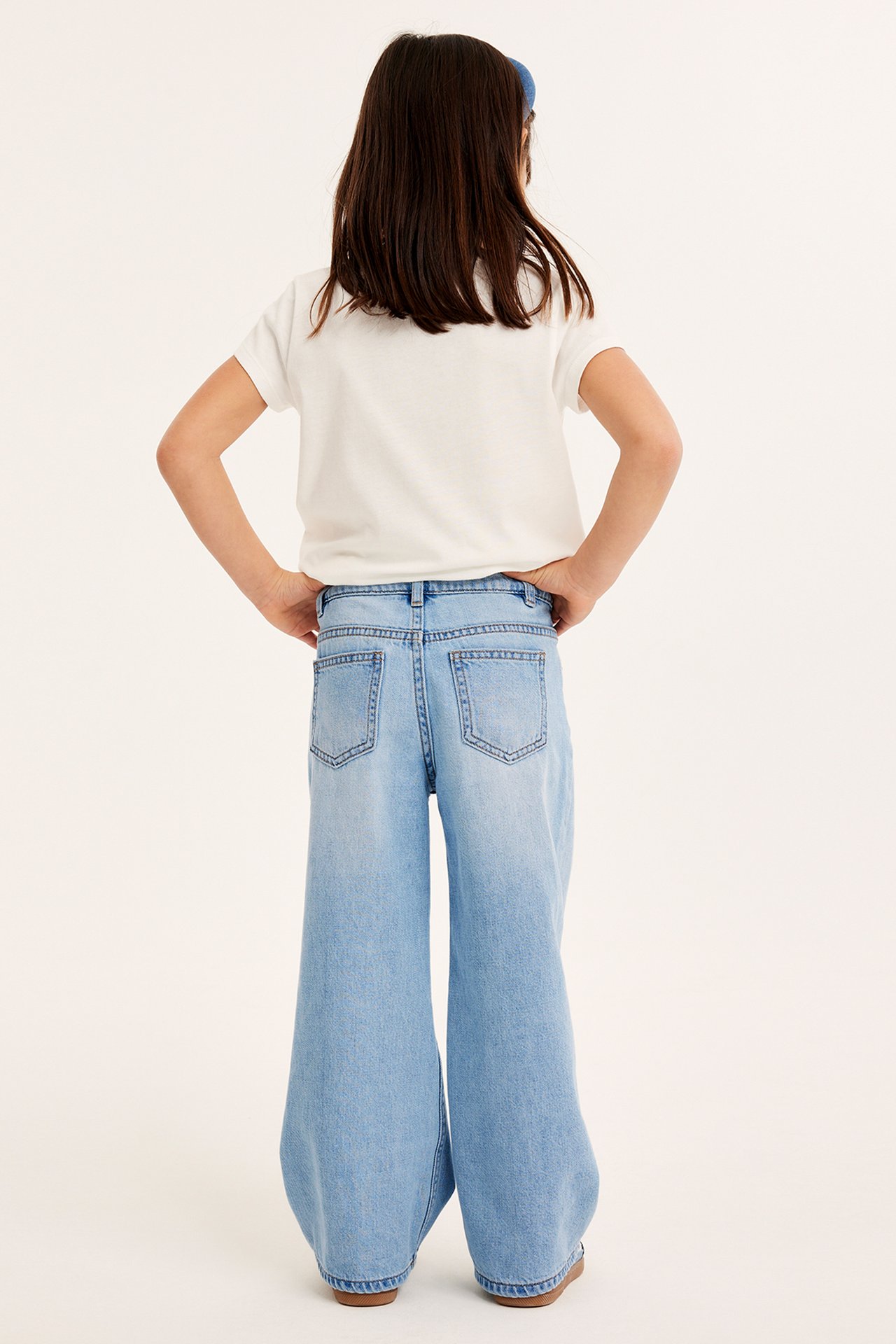 Wide jeans mid waist - Vaalea denim - 7