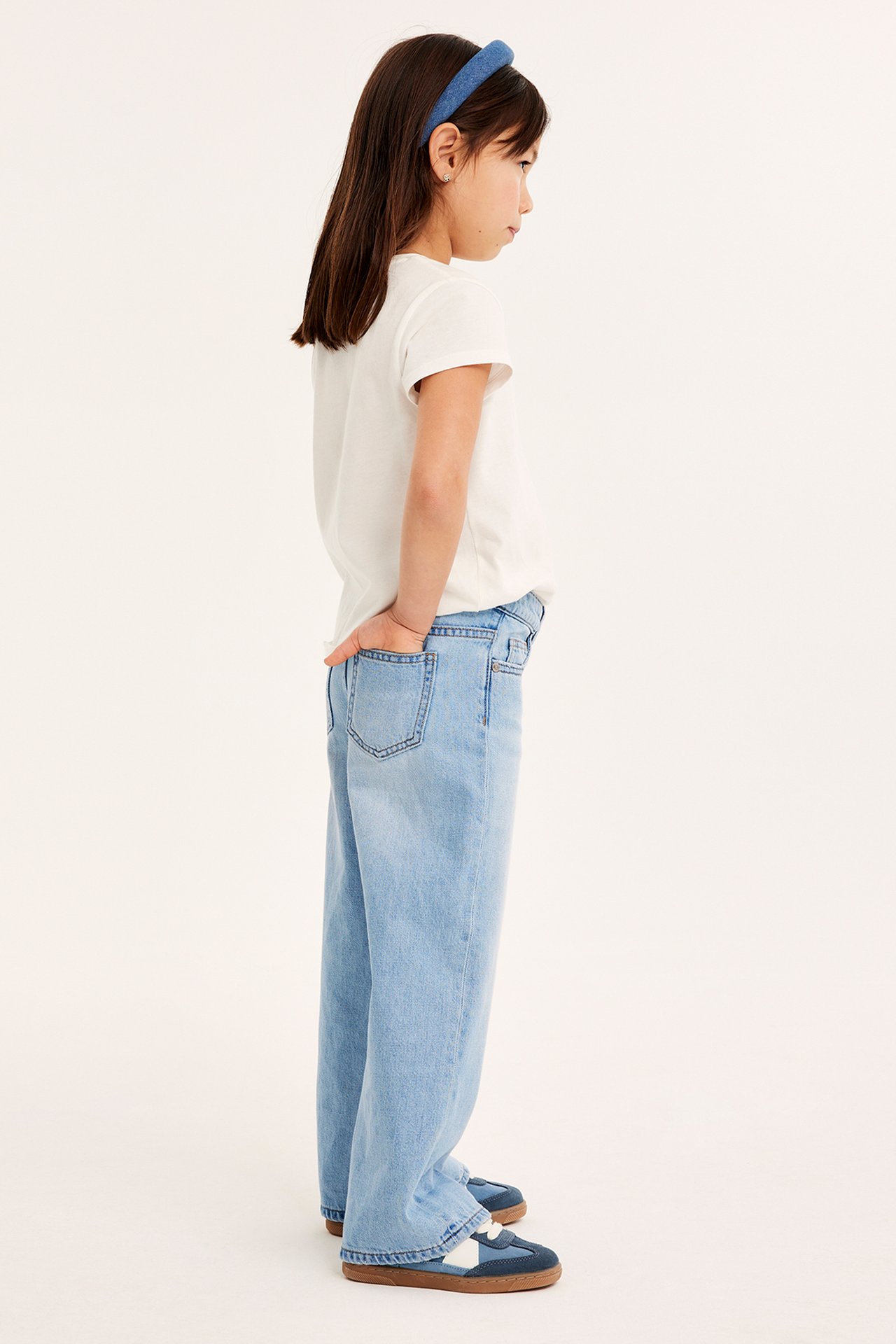 Wide jeans mid waist - Lys denim - 3