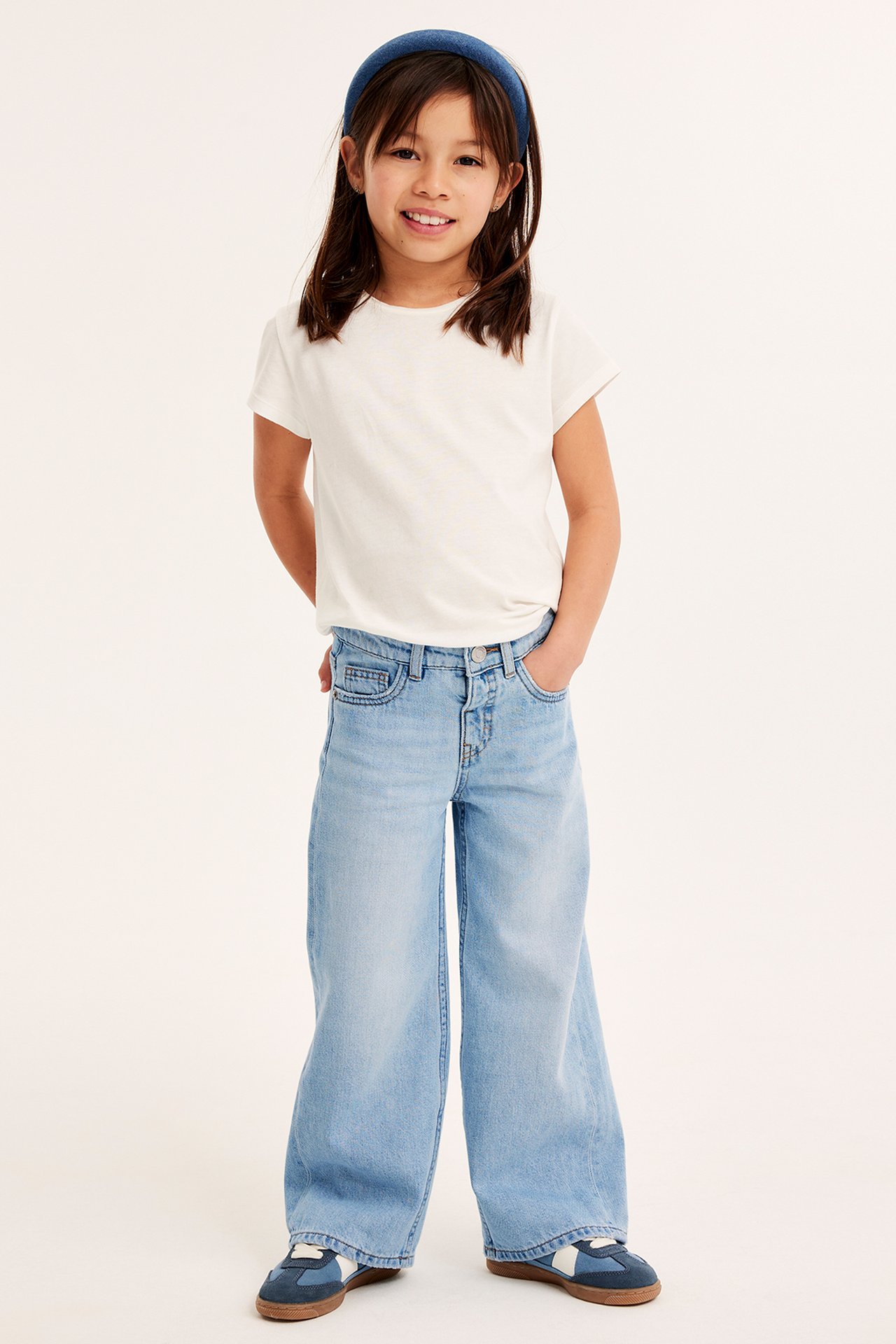 Wide jeans mid waist - Vaalea denim - 1