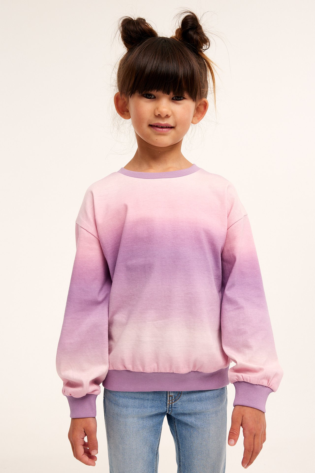 Mönstrad sweatshirt - Lila - 4