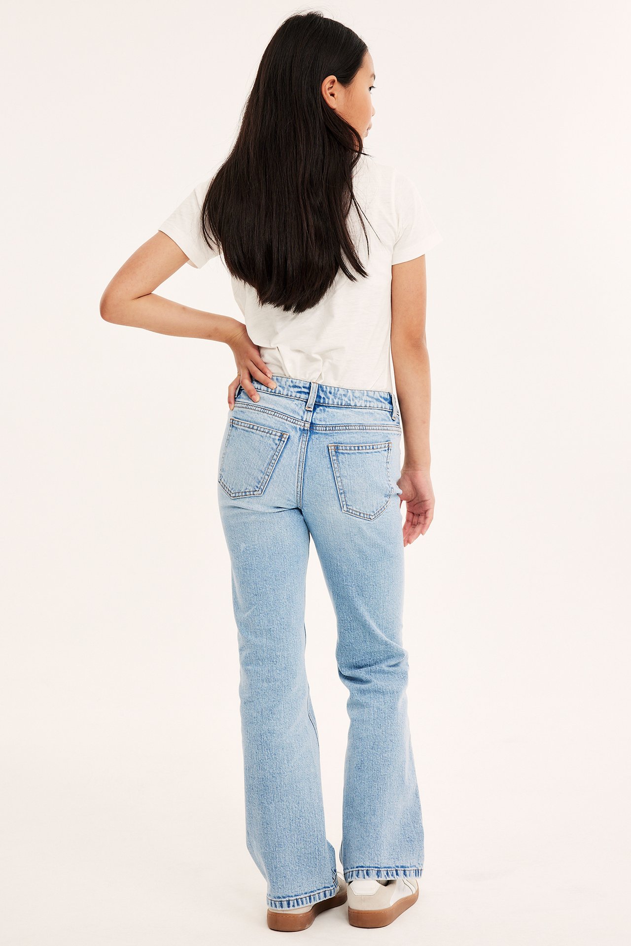 Bootcut jeans mid waist - Vaalea denim - 8