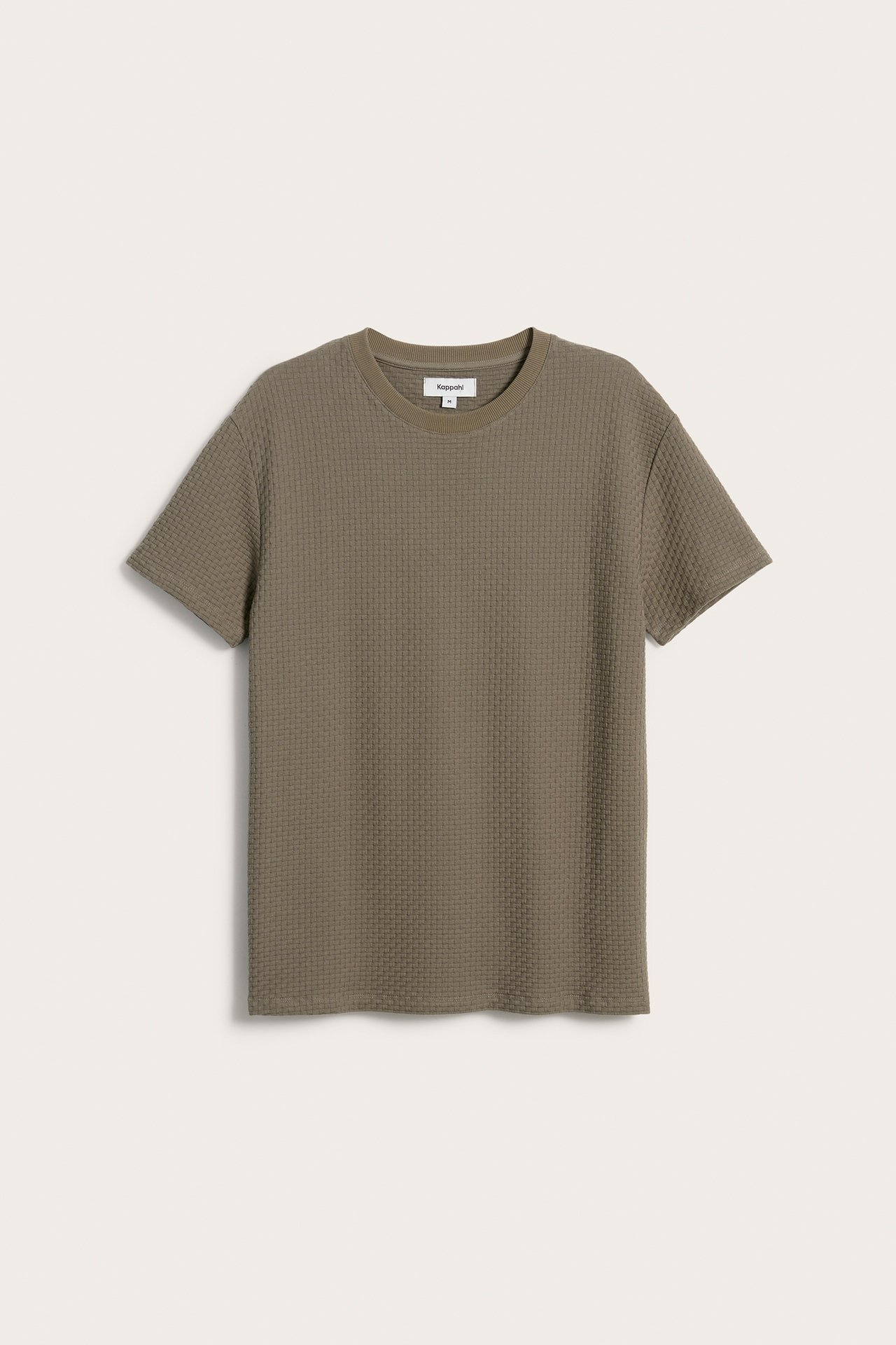 T-shirt z wzorem o wyraźnej strukturze - Brązowy - 6