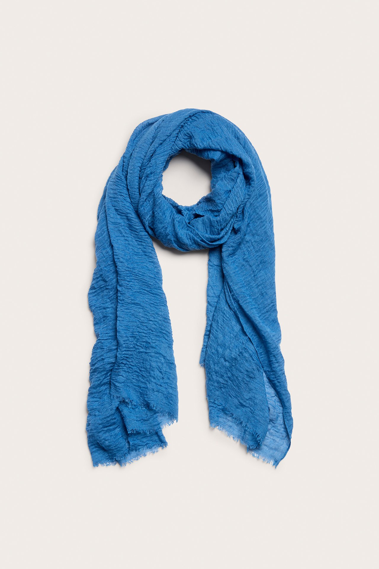 Krinklad scarf - Blå - 1