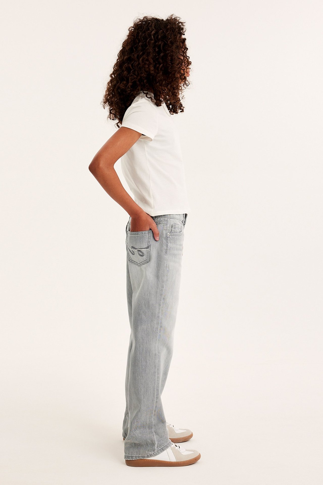 Bootcut jeans low waist - Silvergrå - 5