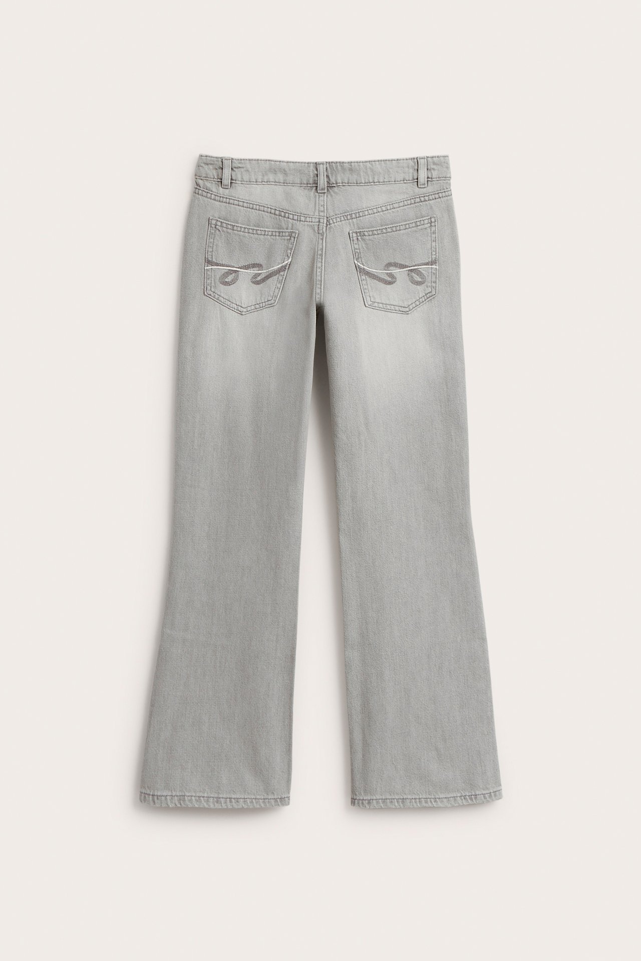 Bootcut jeans low waist - Sølvgrå - 8