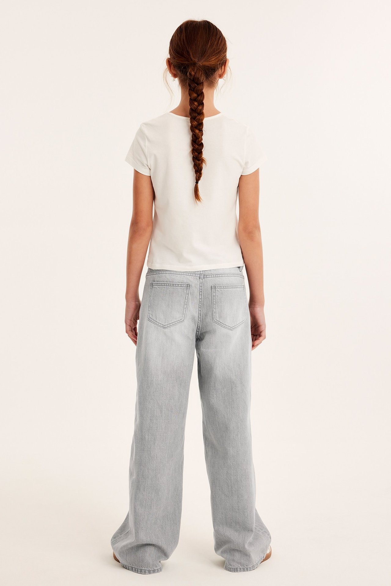 Dżinsy loose low waist - Srebrno-szary - 8