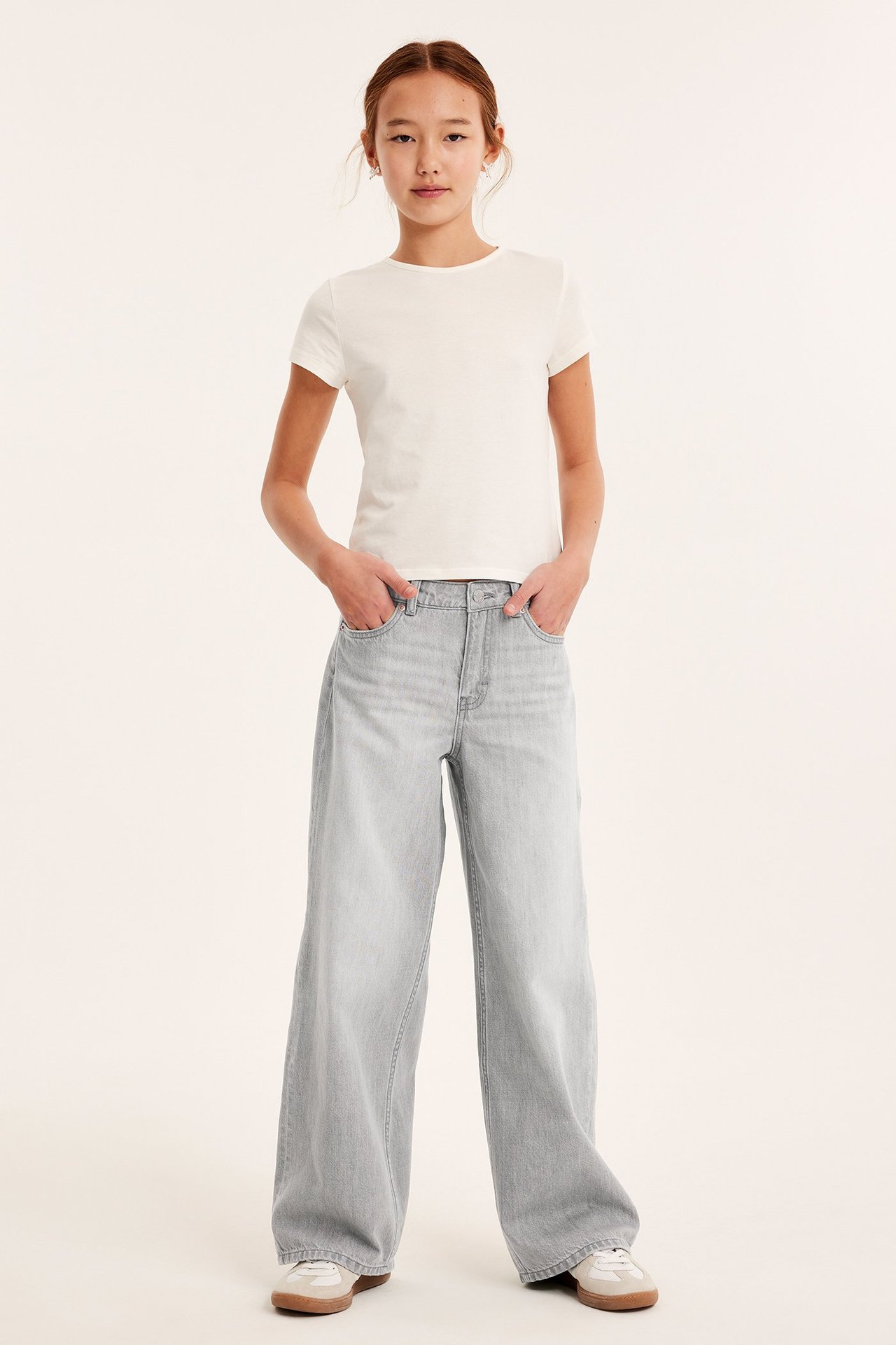 Loose jeans low waist - Silvergrå - 4