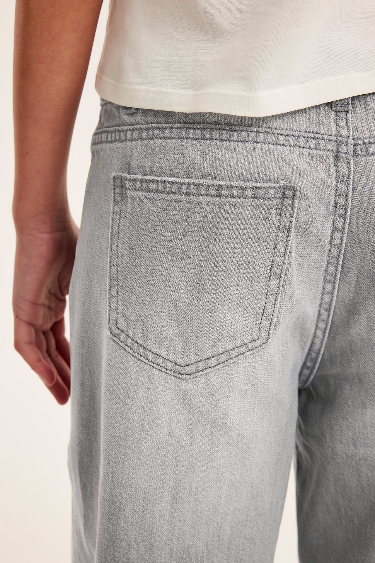 Loose jeans low waist - Sølvgrå - 5