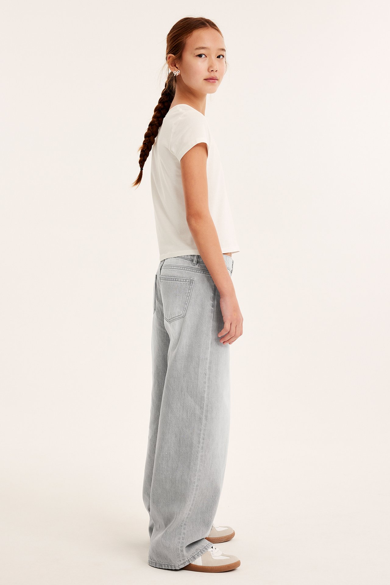 Dżinsy loose low waist - Srebrno-szary - 1