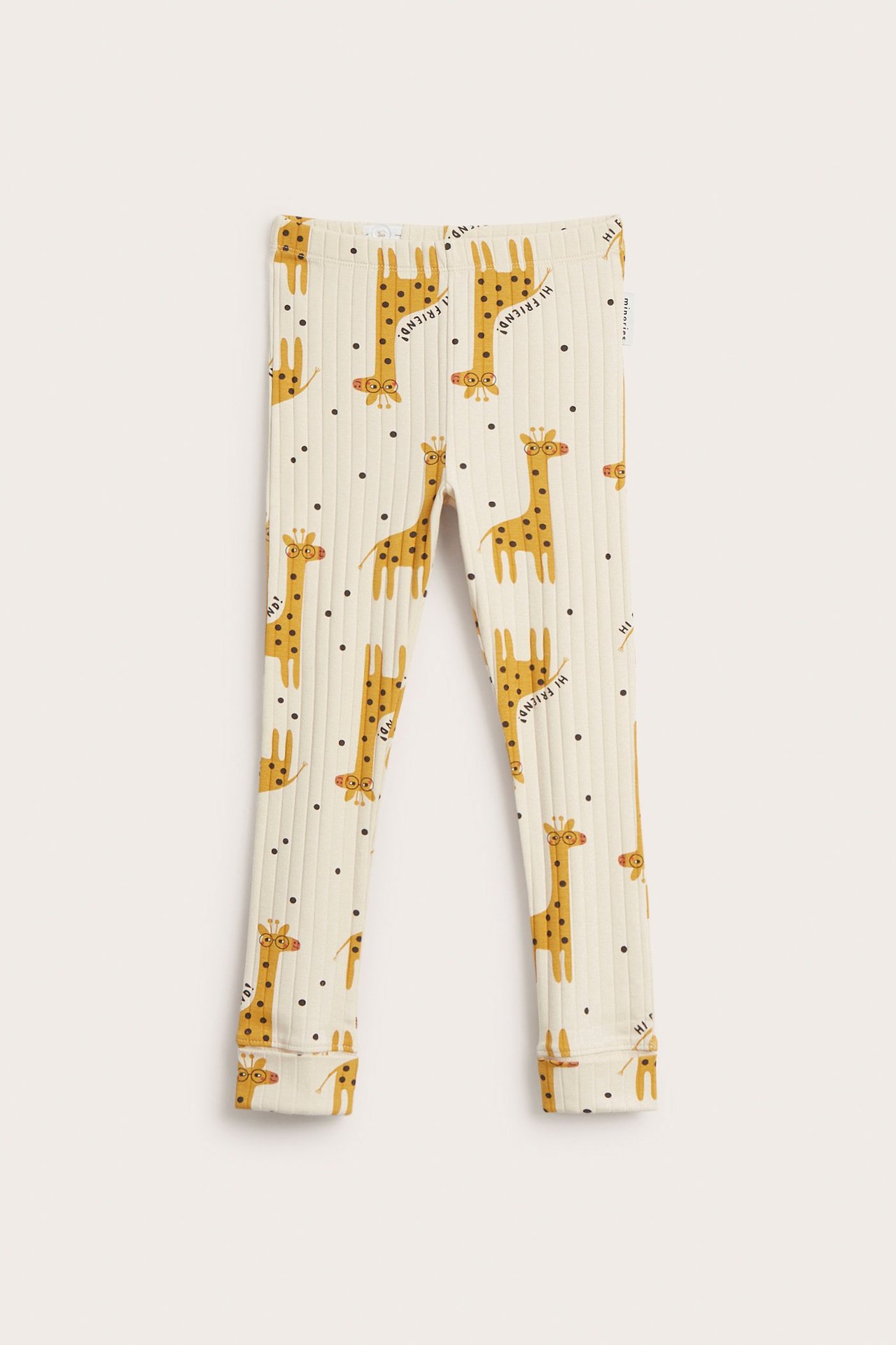 Leggings med giraffer - Beige - 2