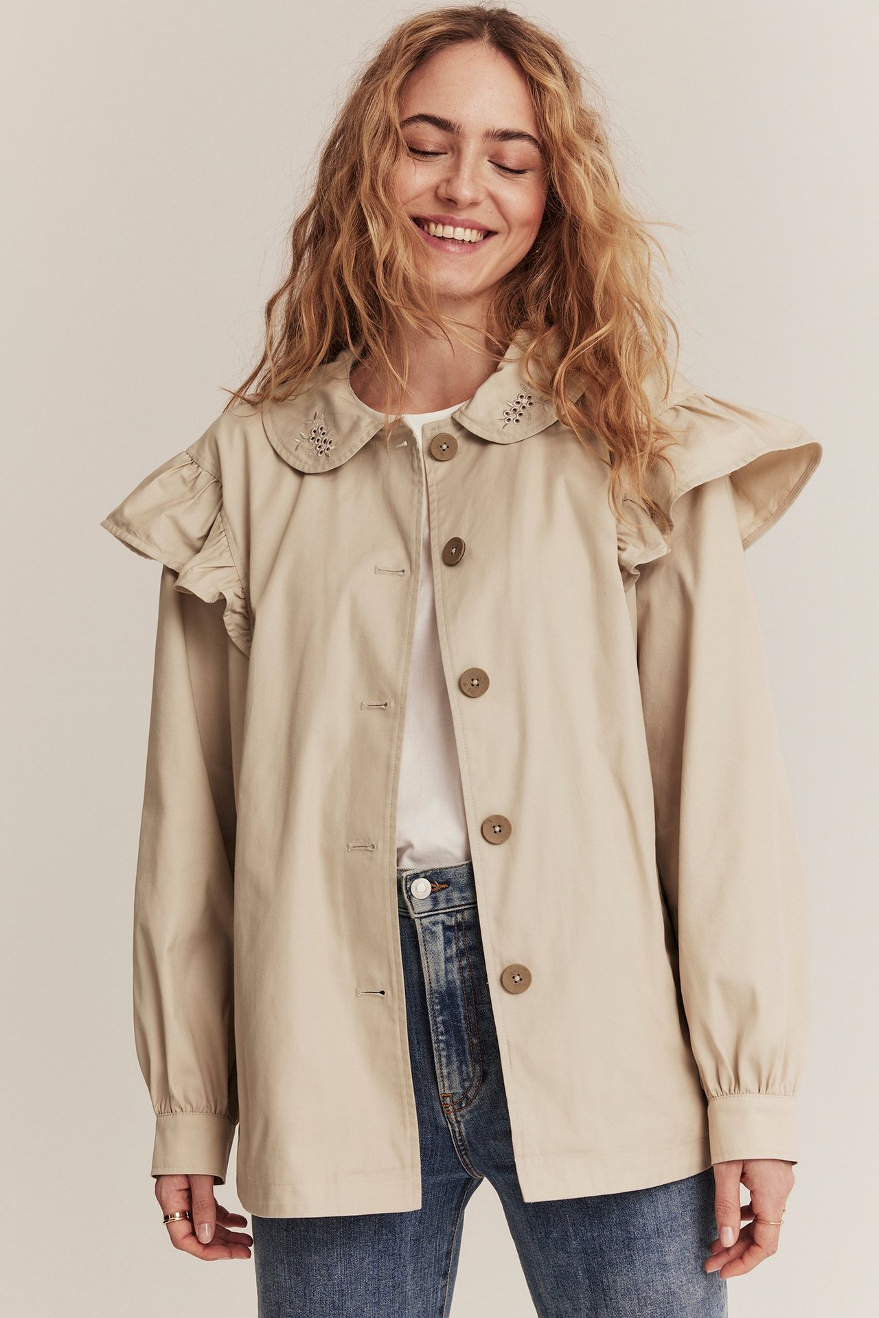 Kort trenchcoat Newbie Woman - Beige - 180cm / Storlek: S - 1