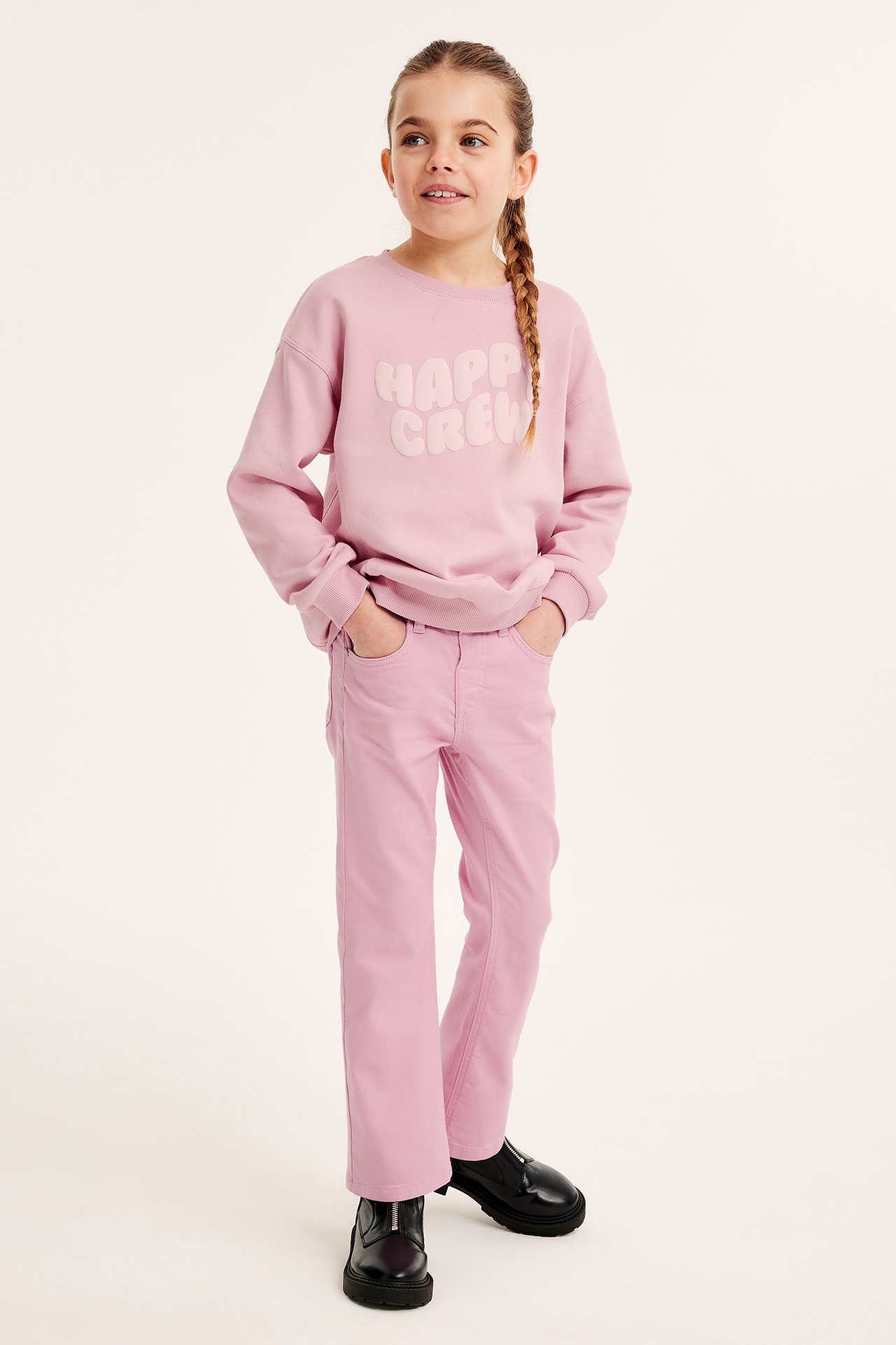 Sweatshirt med trykk - Rosa - 3