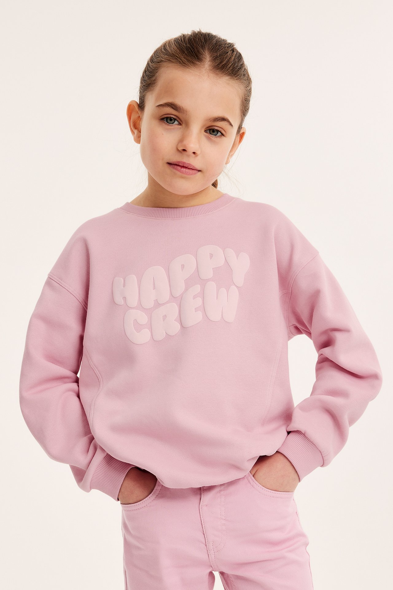 Sweatshirt med trykk - Rosa - 5