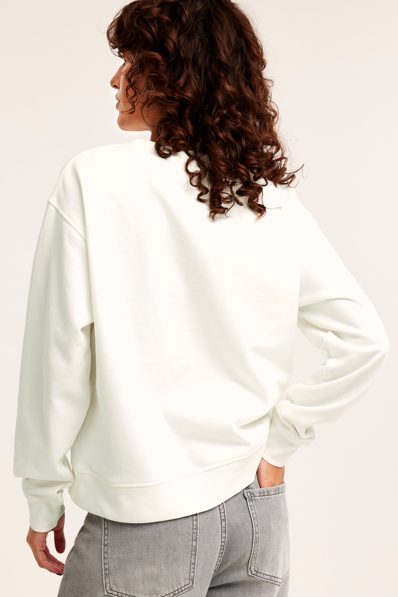 Sweatshirt - Offwhite - 170cm / Storlek: S - 6