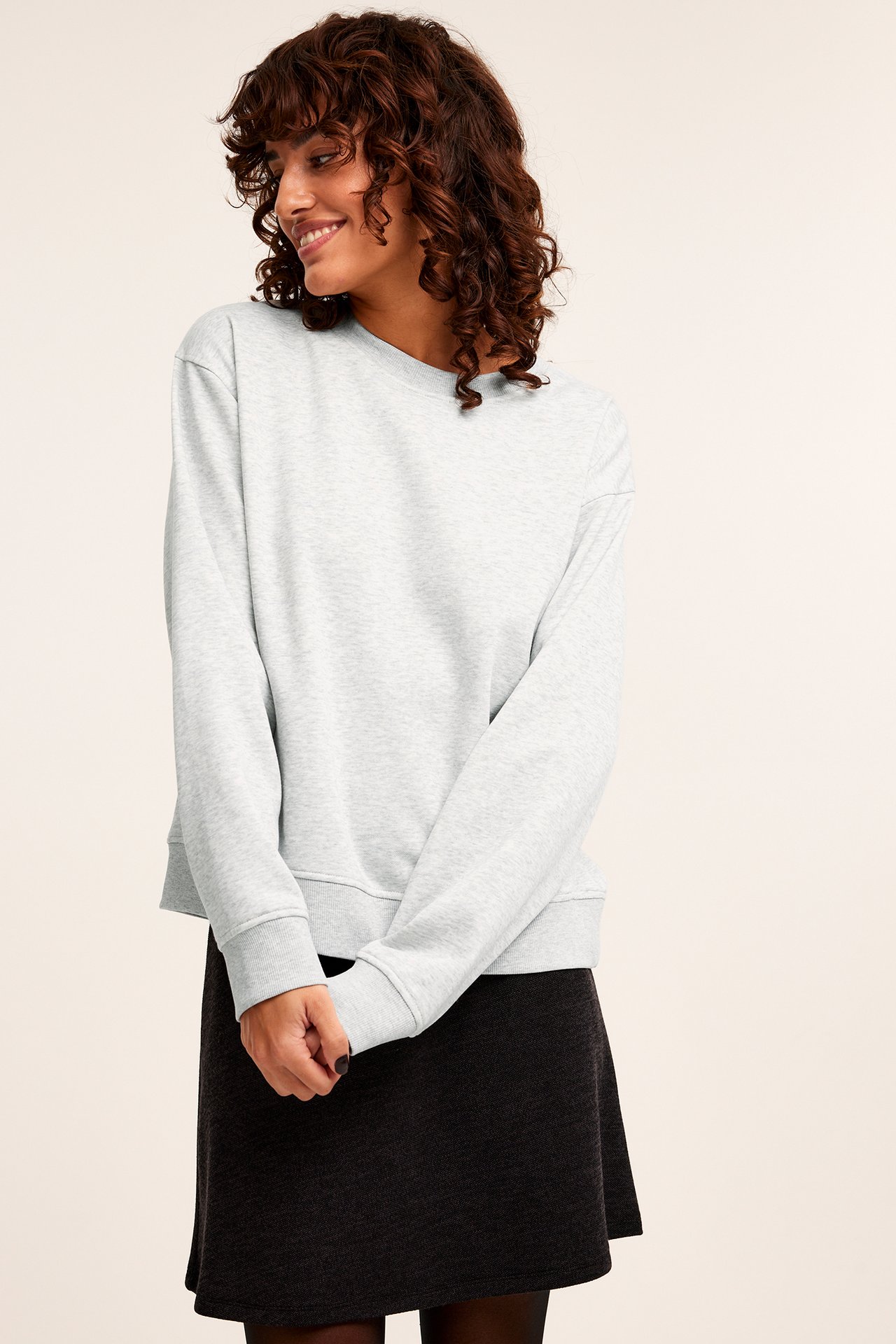 Sweatshirt - Ljusgrå - 170cm / Storlek: S - 4