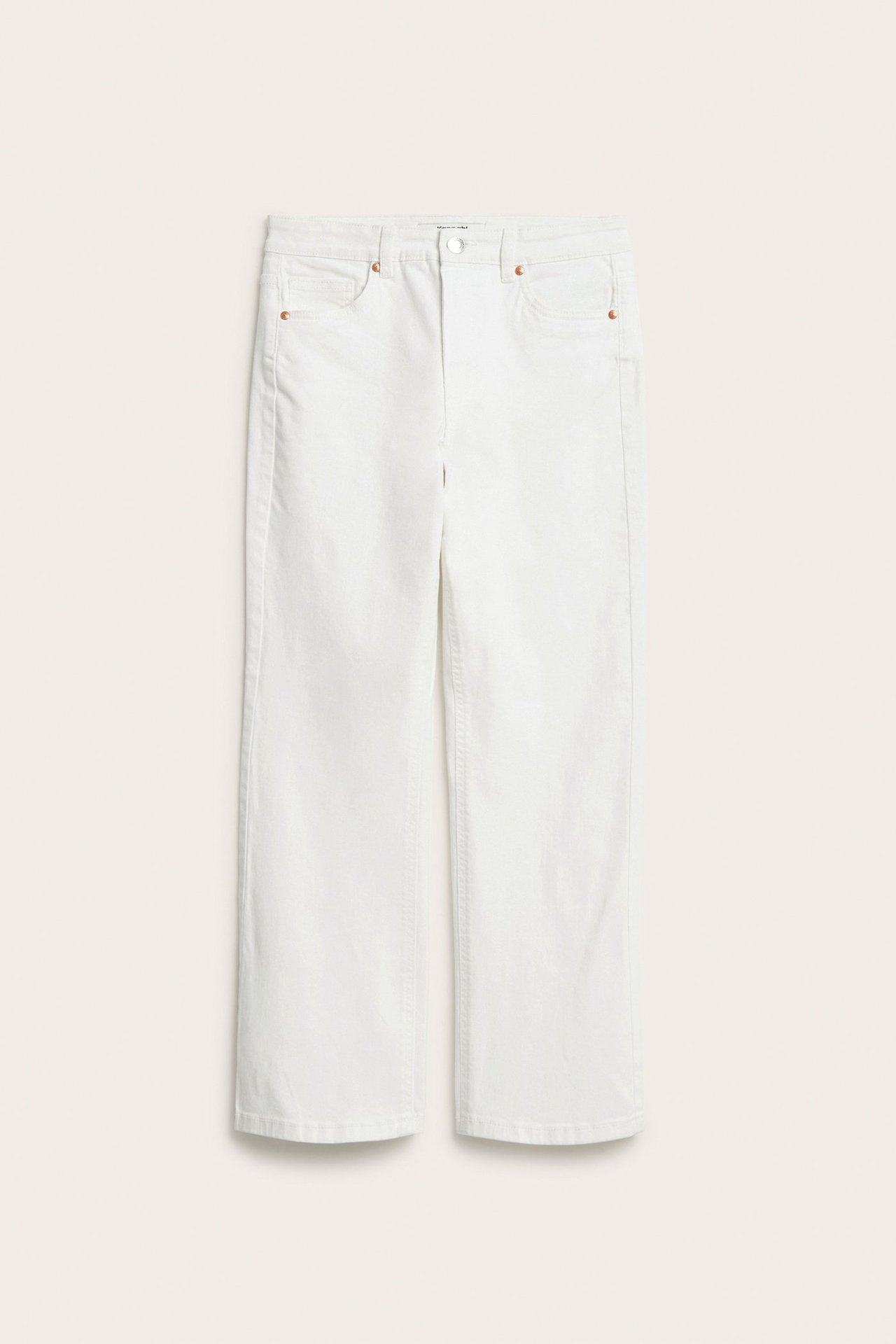 Cropped flare jeans regular waist - Vit - 1