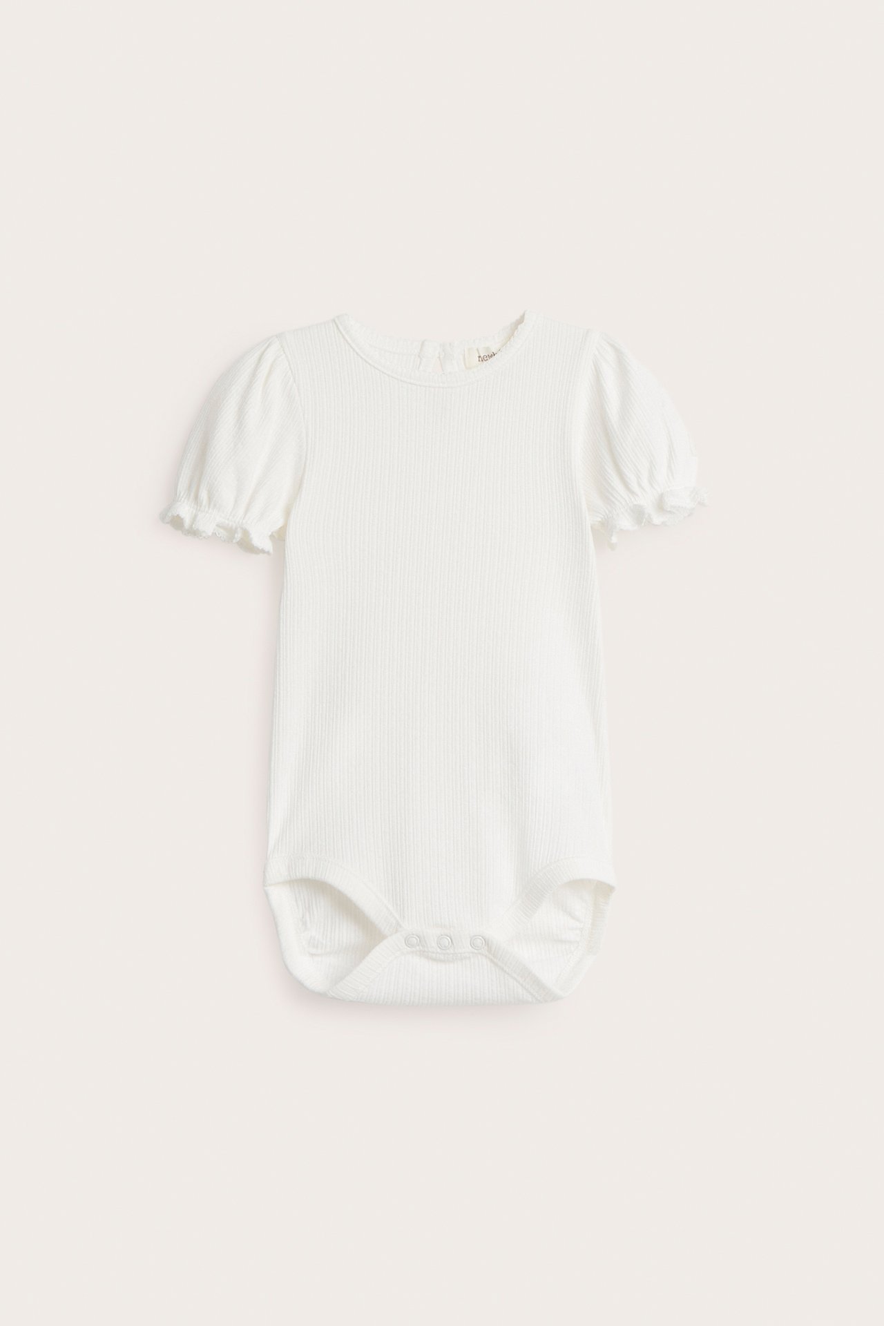 Body med puffärm - Offwhite - 2