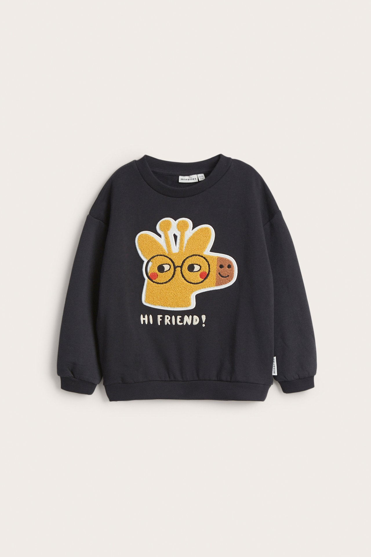 Sweatshirt med applikasjon - Svart - 2