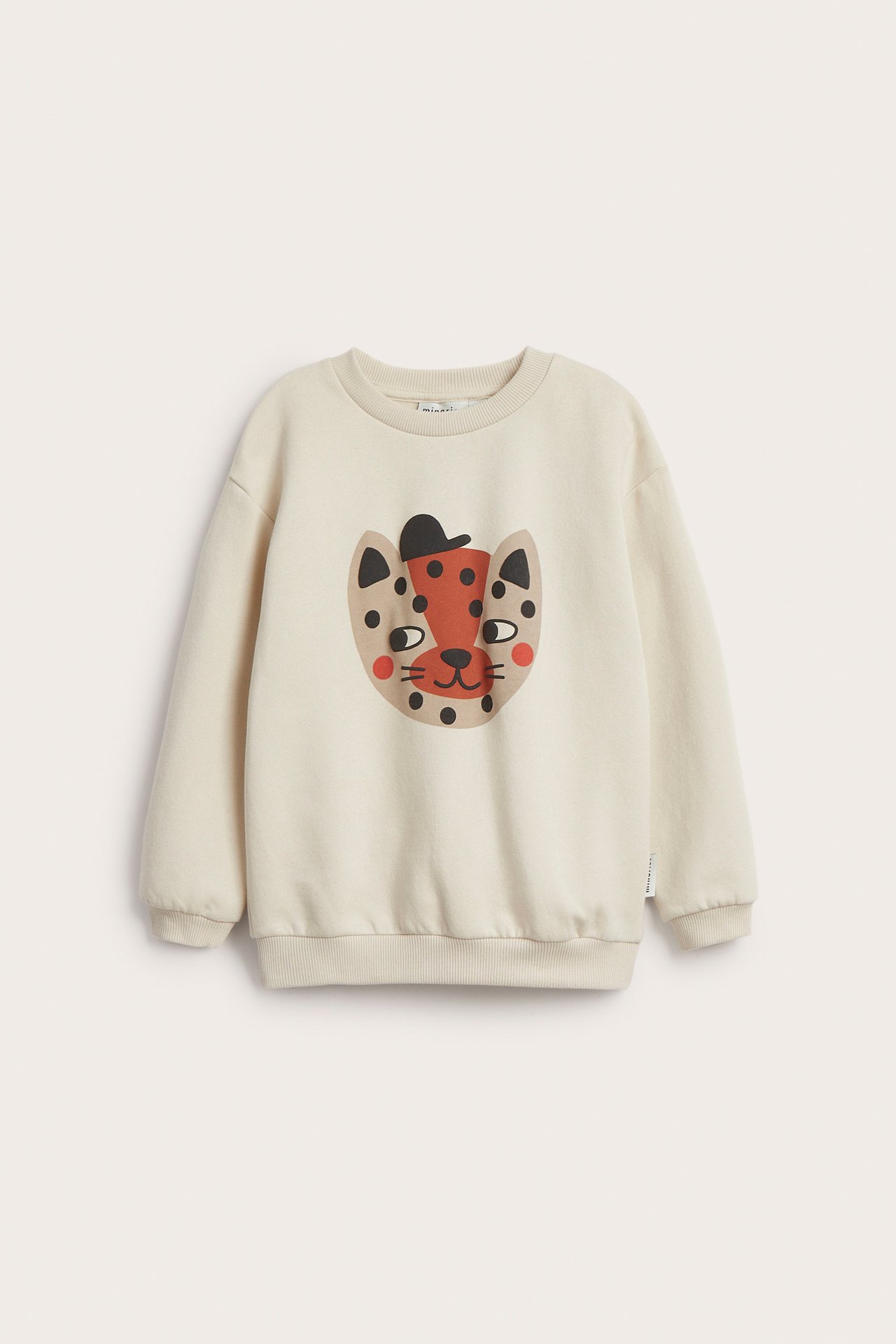 Sweatshirt med trykk - Beige - 1