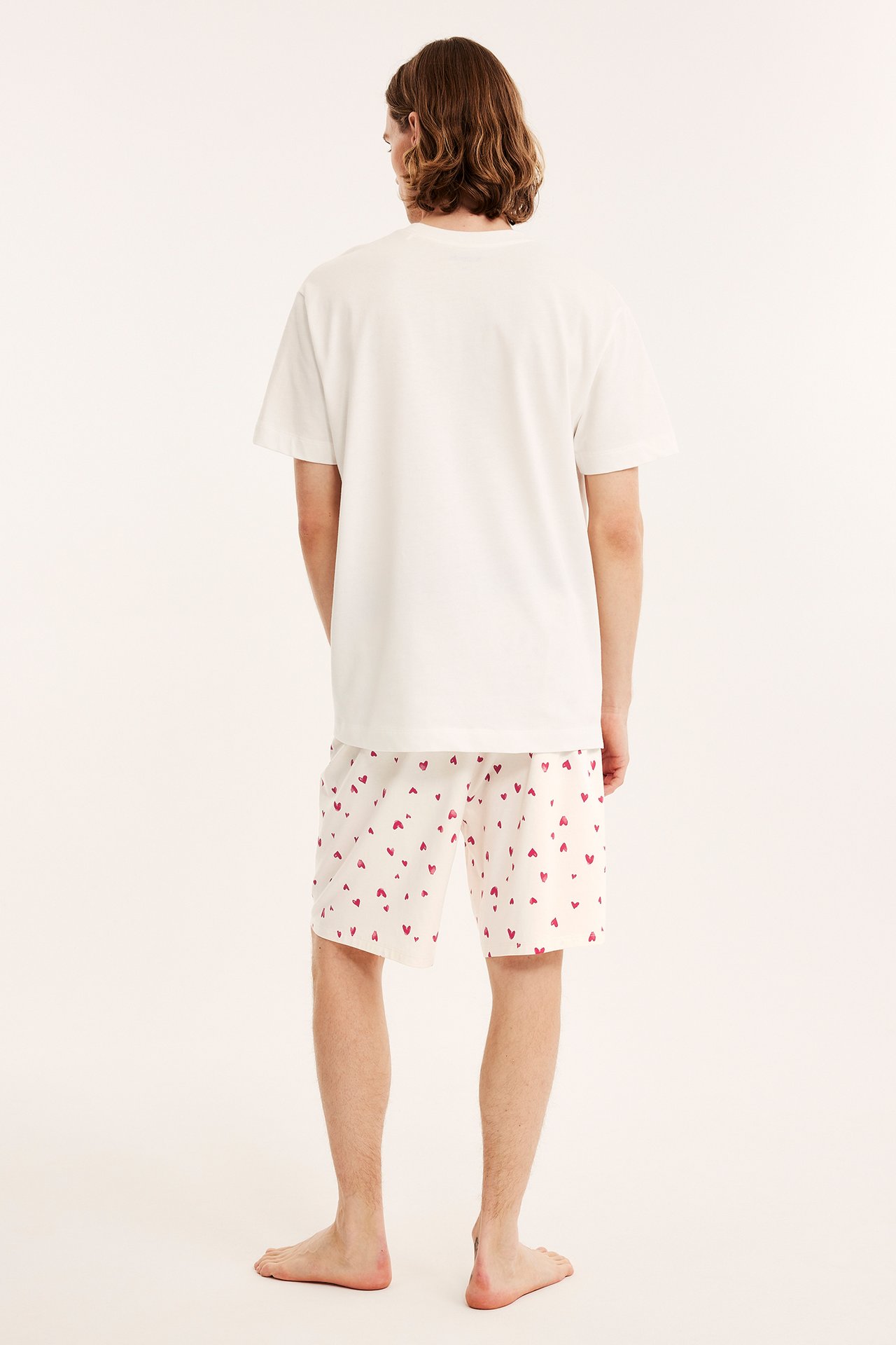 Valentinsdag-pyjamasshorts - Offwhite - 185cm / Storlek: M - 4