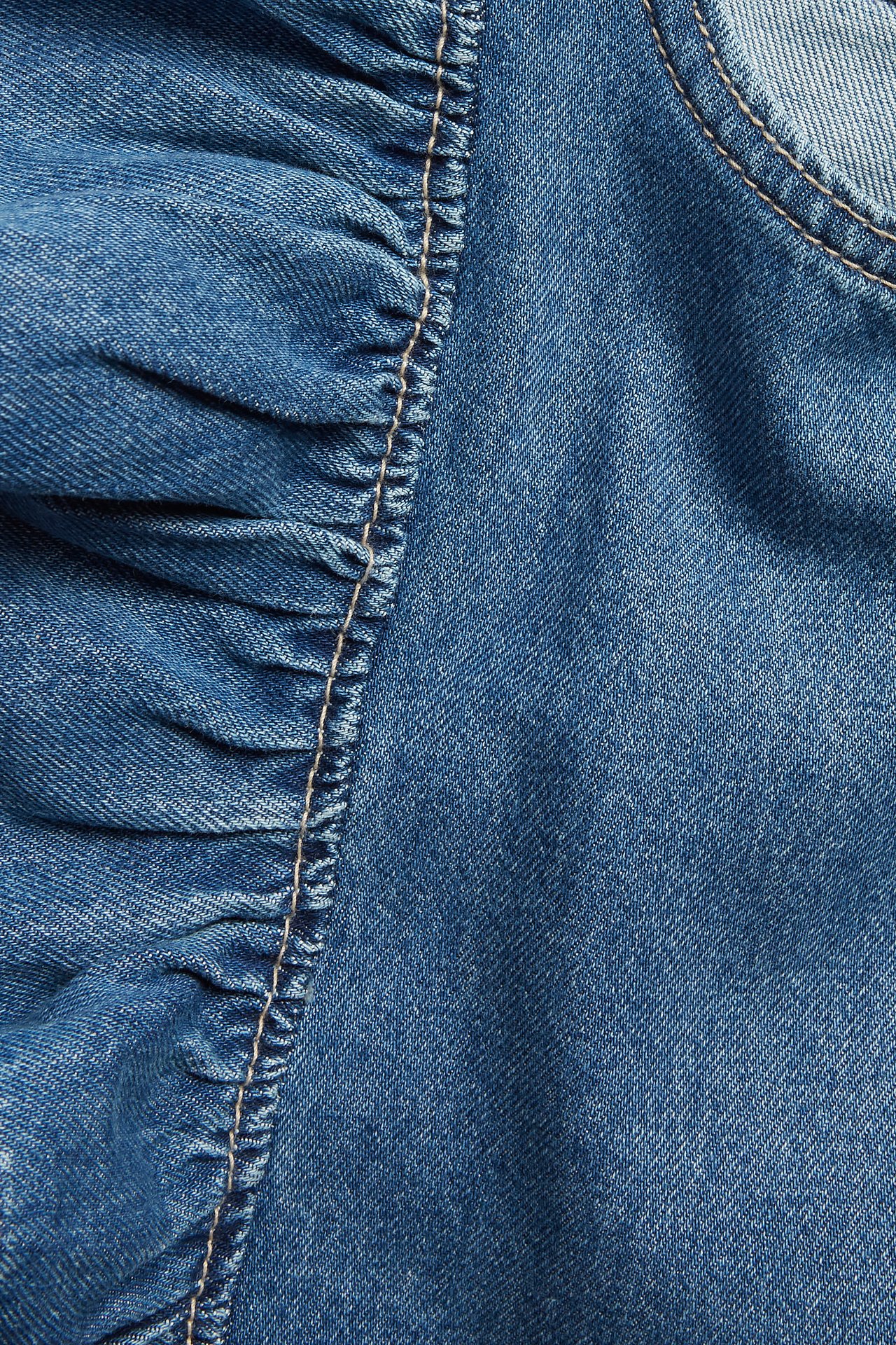 Volangblus i denim - Ljus denim - 7